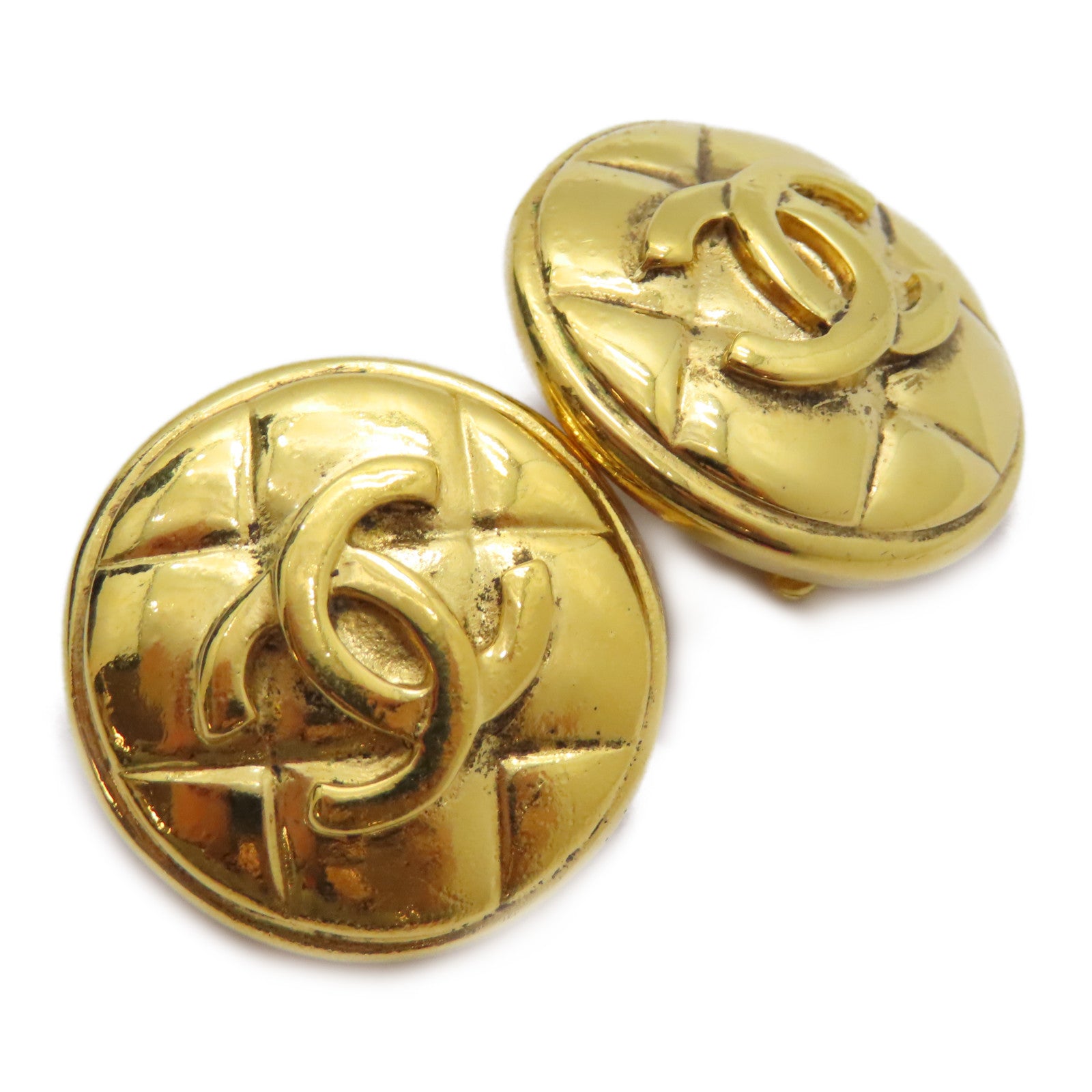 CHANEL 金屬Vintage Earrings耳環金色