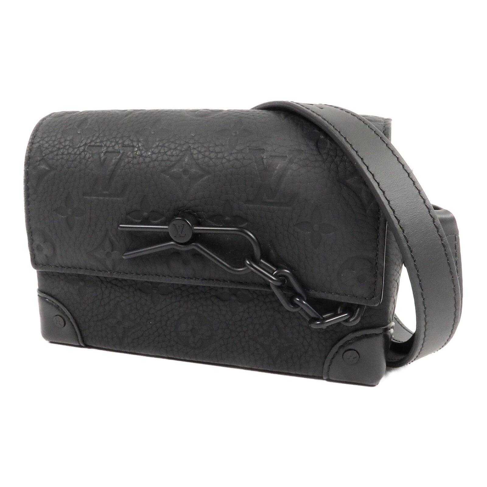 LOUIS VUITTON Monogram Taurillon Steamer Wearable Wallet扣肩背袋