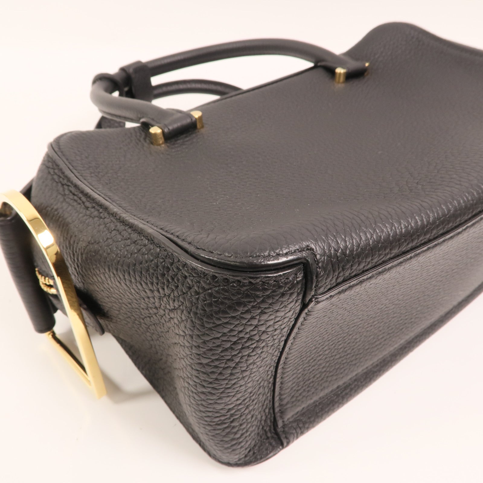 Delvaux 牛皮皮革Cool Box MM金扣手挽肩背兩用袋