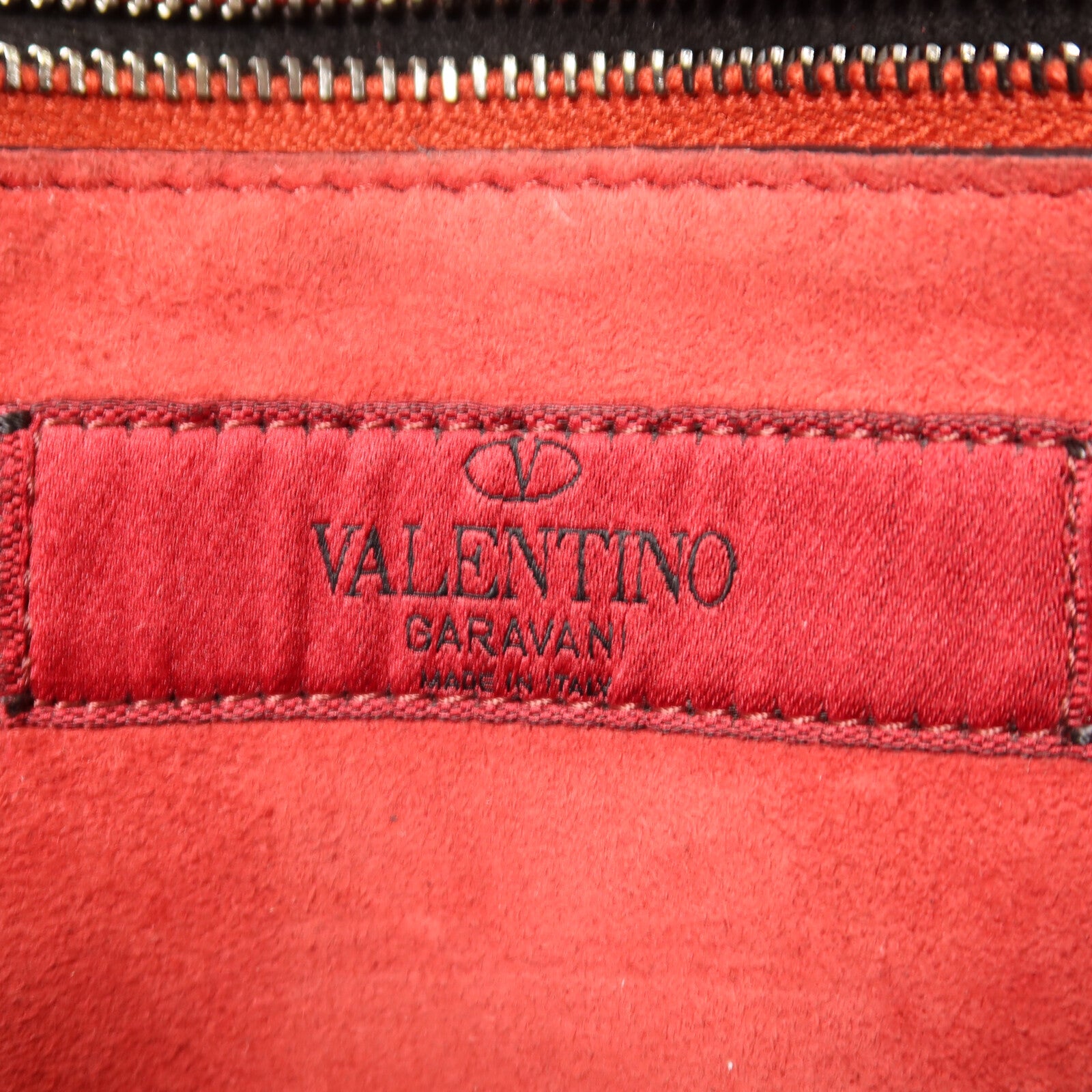 Valentino 牛皮皮革Rockstud Spike銀扣鏈帶手挽肩背兩用袋