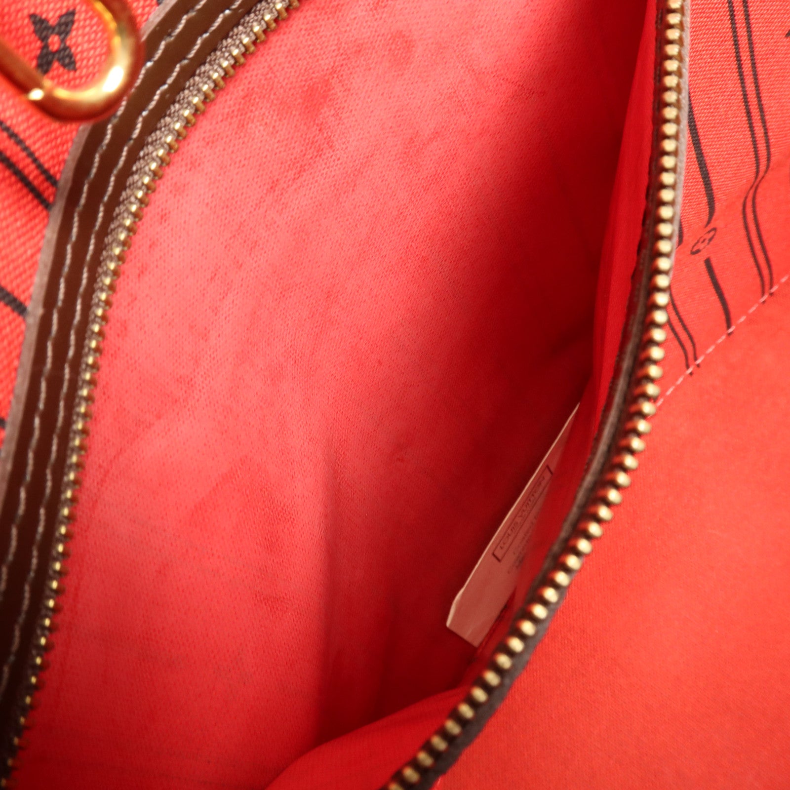 LOUIS VUITTON Damier Neverfull MM金扣肩背袋/手挽袋