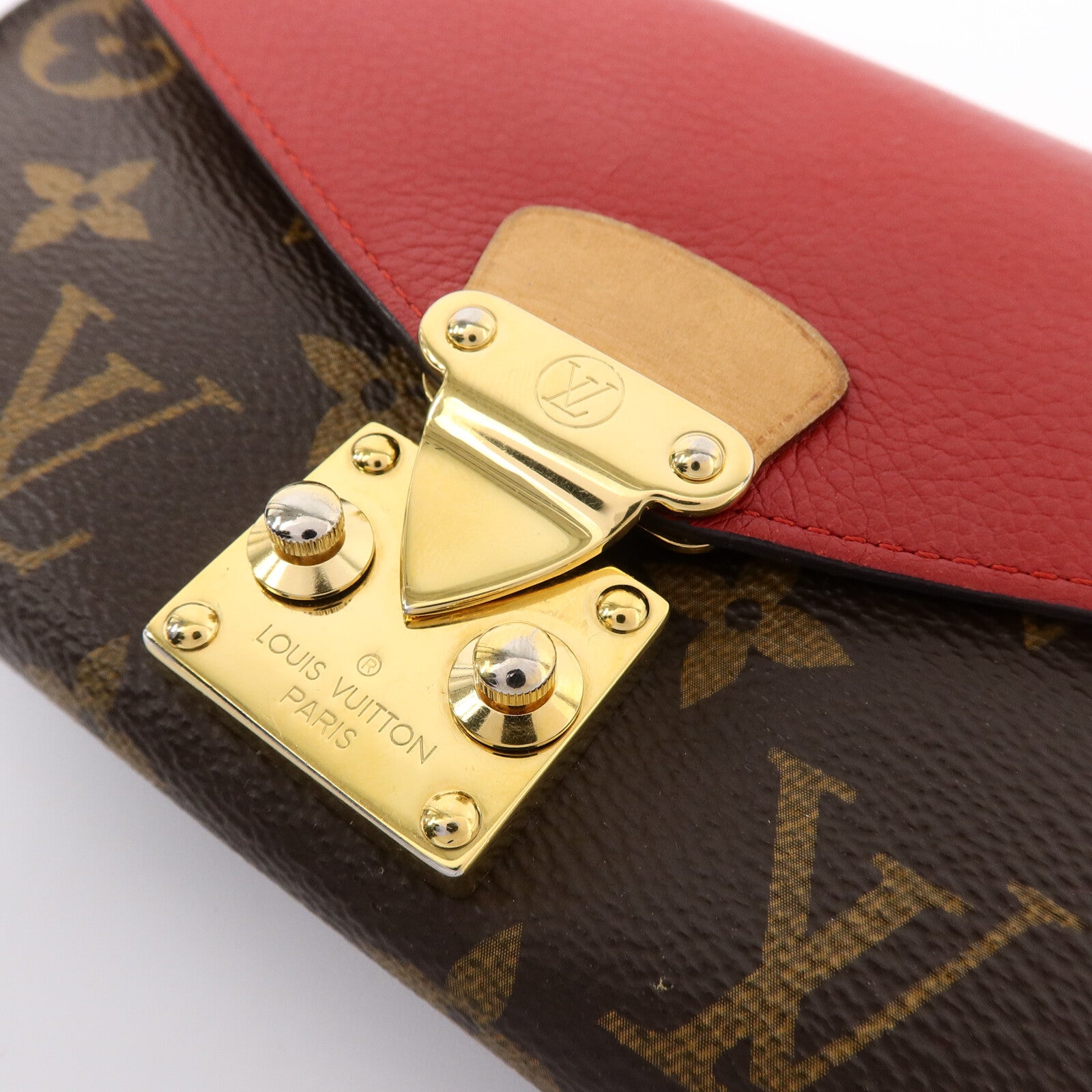 LOUIS VUITTON Monogram Portefeuille Pallas Long Wallet金扣長錢包