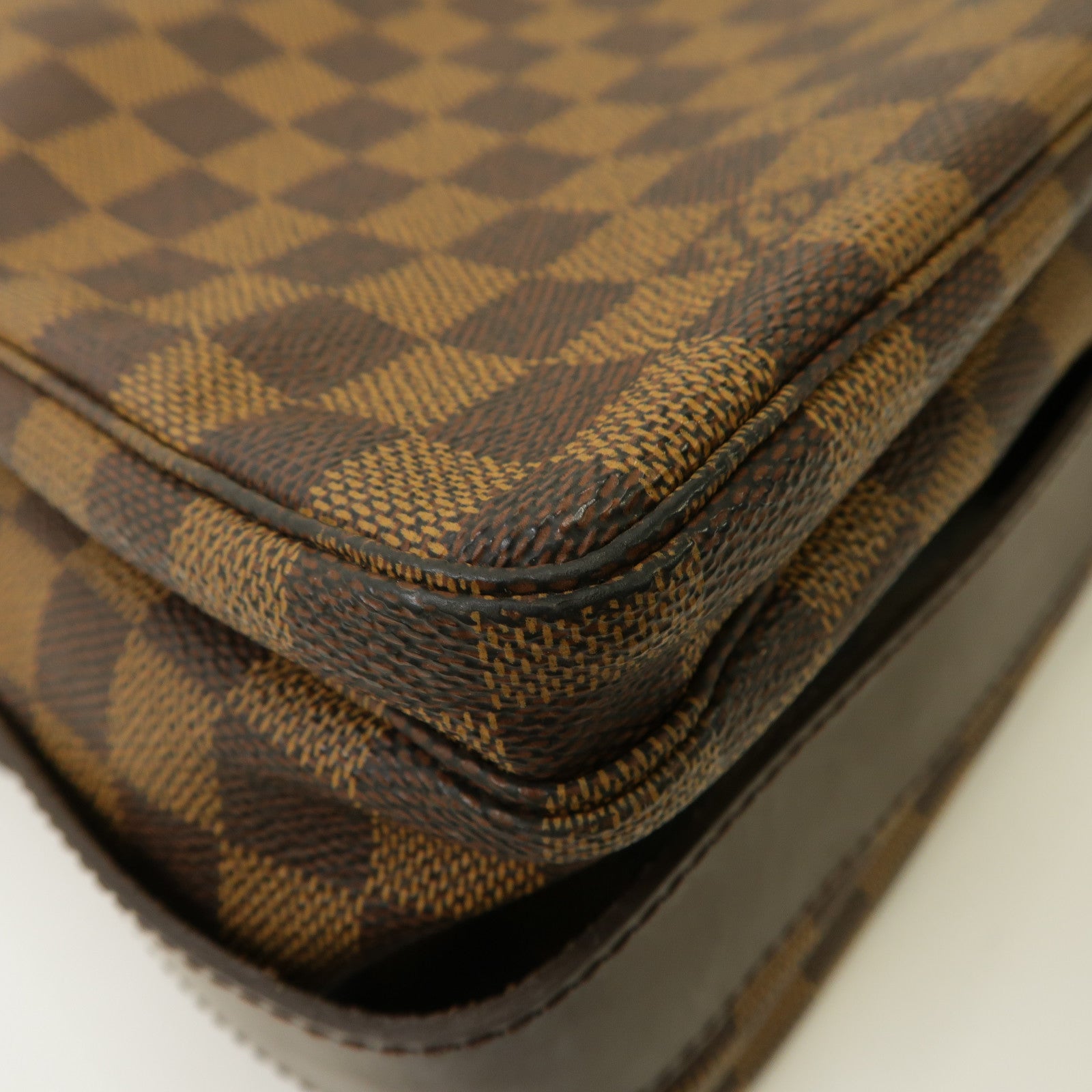 LOUIS VUITTON Damier Naviglio金扣肩背袋啡色