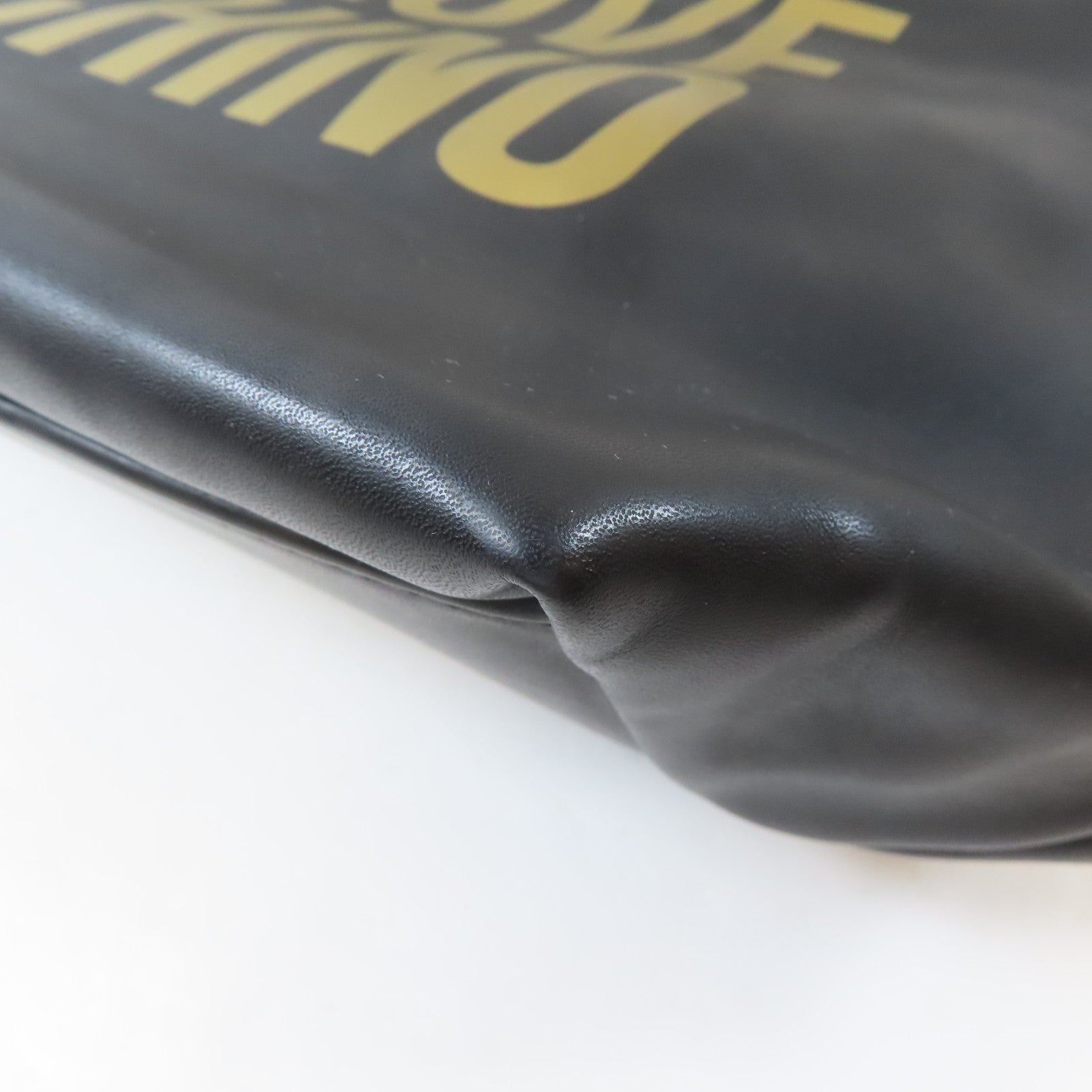 MOSCHINO 塗層帆布Shoulder Tote金扣肩背袋/手挽袋黑色