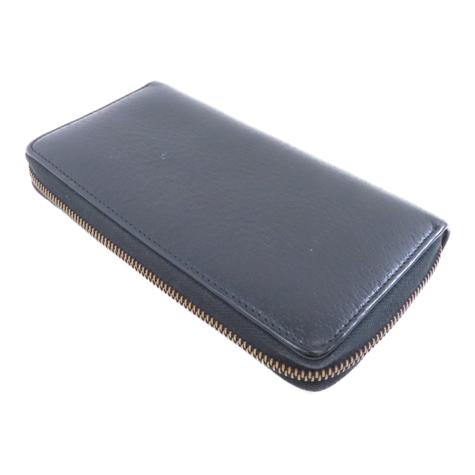 GUCCI 牛皮皮革Zipped Long Wallet金扣長錢包黑色