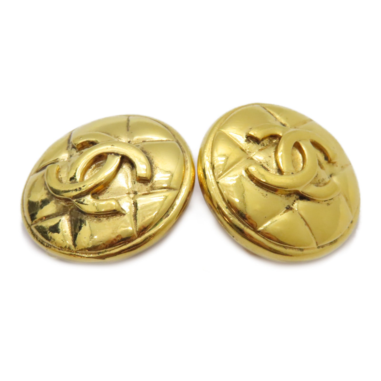 CHANEL 金屬Vintage Earrings耳環金色