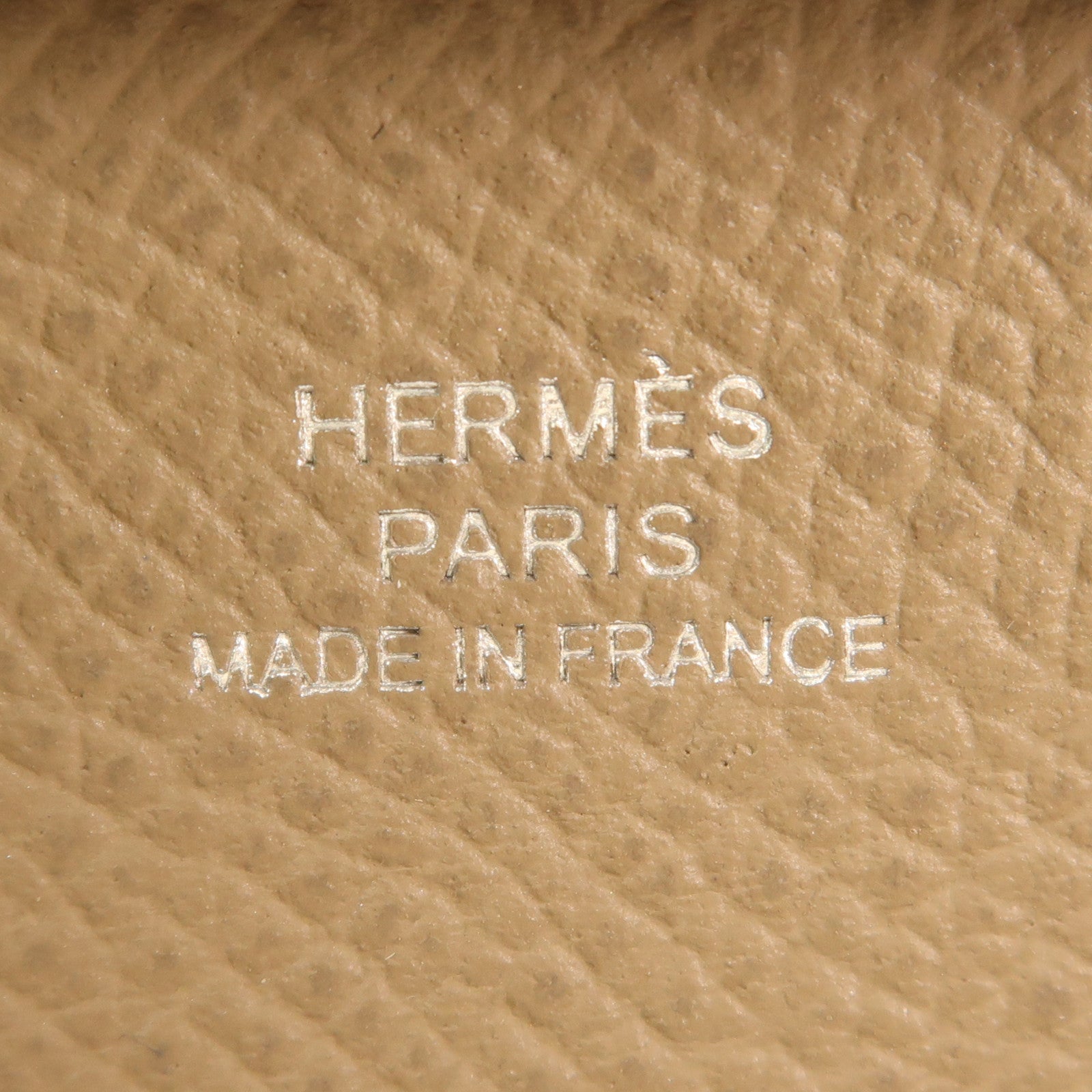 HERMES Epsom皮革Bastia Coins銀扣零錢包Etoupe