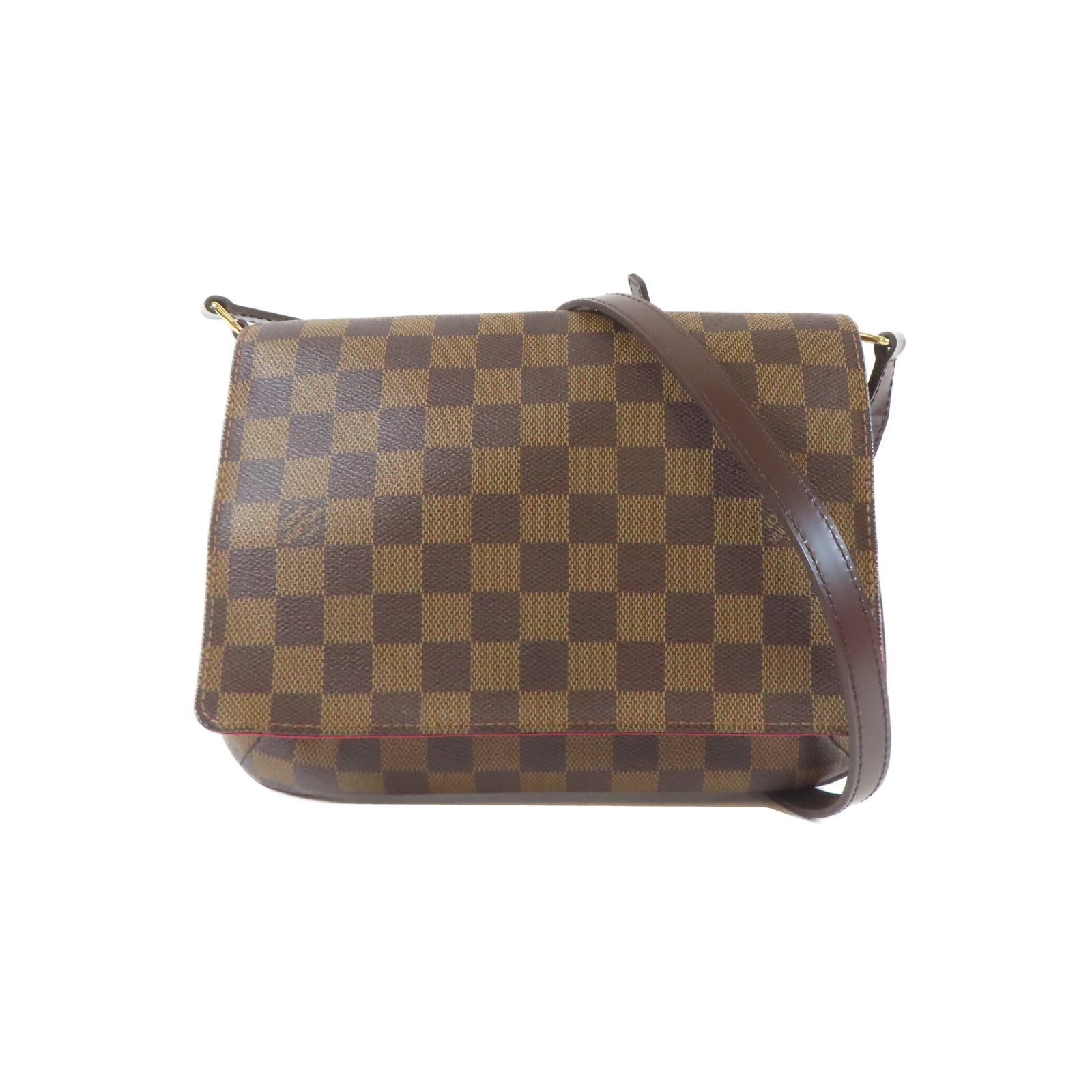 LOUIS VUITTON 【激減優惠】Damier Musette Tango金扣肩背袋啡色