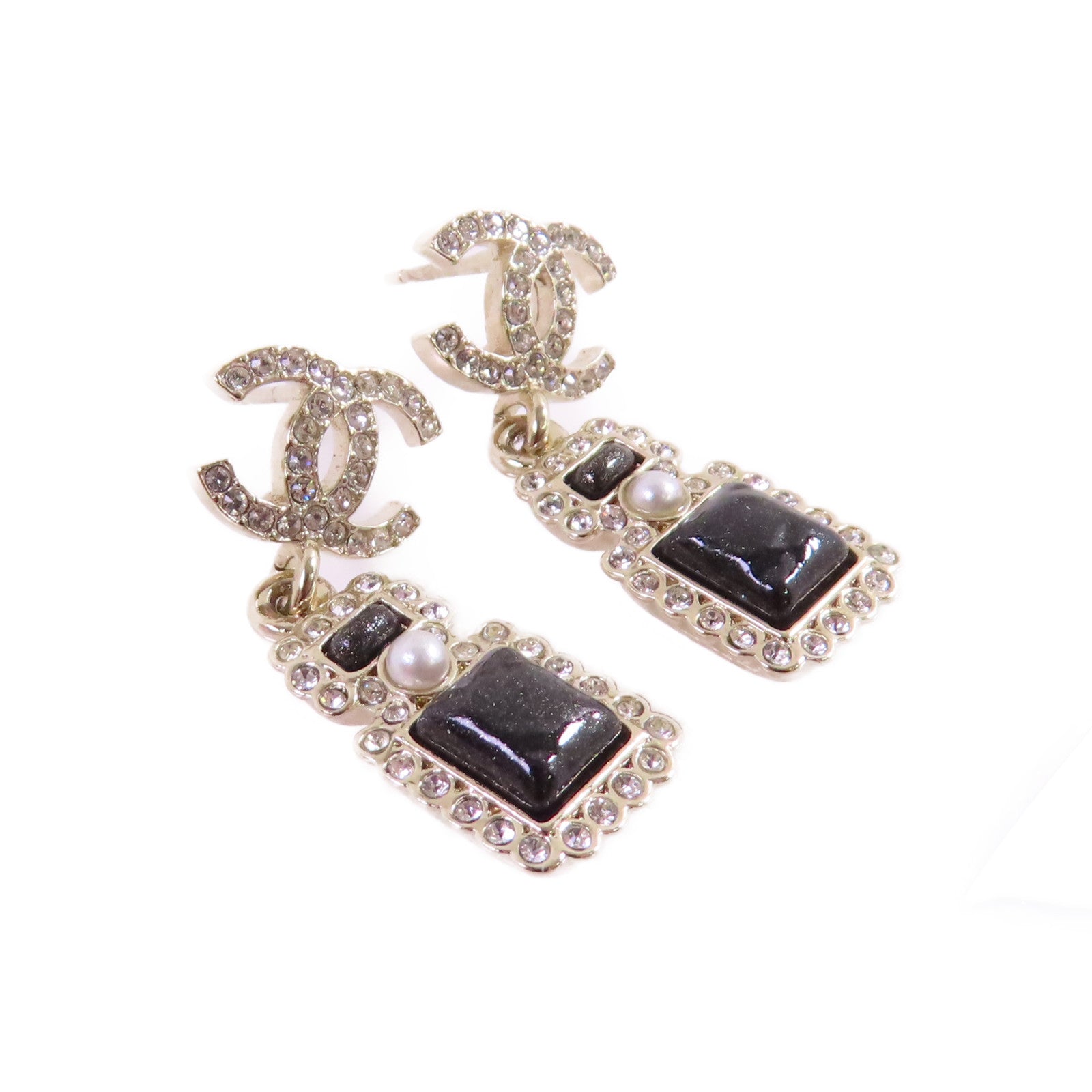 CHANEL 金屬/水鑽/PVC Earrings耳環