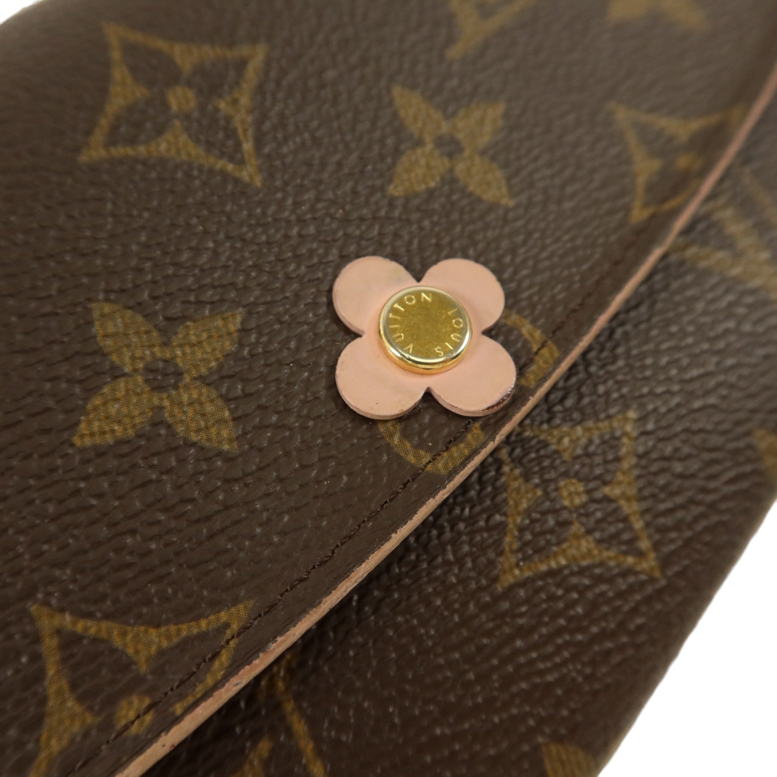 LOUIS VUITTON Monogram Blooming Flowers Emilie Wallet金扣長錢包