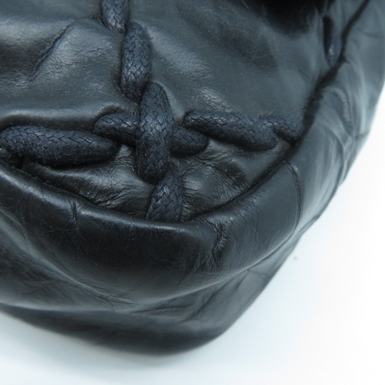 CHANEL 【激減優惠】菱格牛皮皮革Chain Shoulder Bag銀扣鏈帶肩背袋黑色