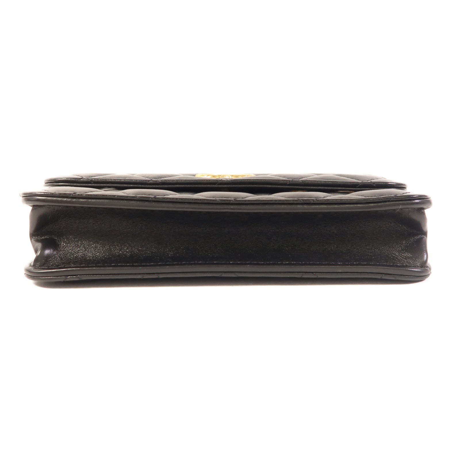 CHANEL 羊皮皮革Flap Phone Holder金扣鏈帶肩背袋