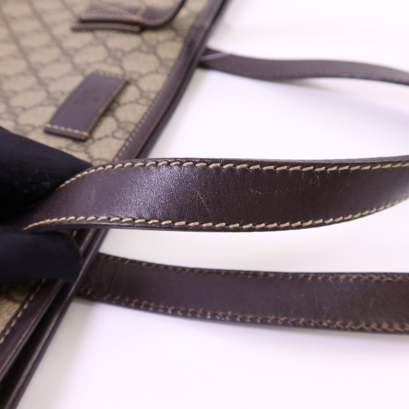 GUCCI 帆布Tote Bag銀扣手挽袋