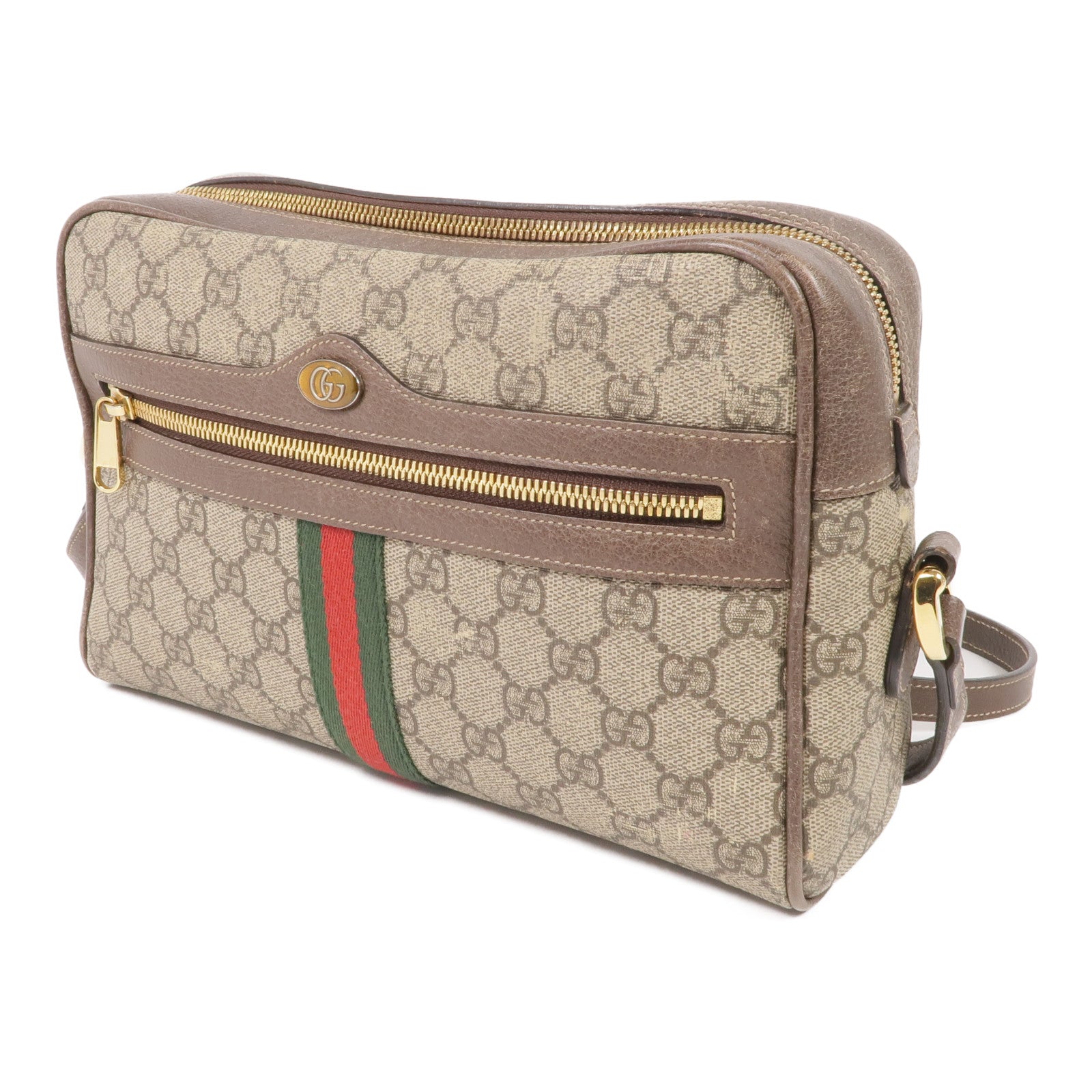 GUCCI 塗層帆布Ophidia Crossbody Bag金扣肩背袋