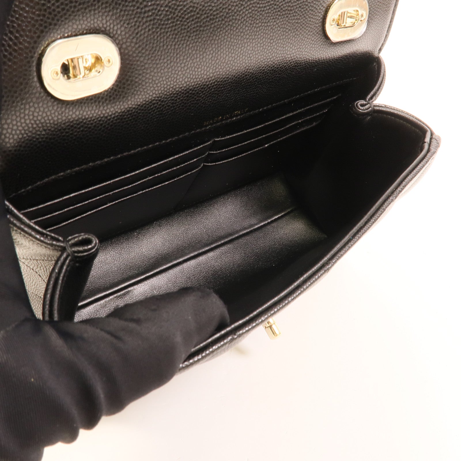 CHANEL 牛皮皮革Mini Flap肩背袋