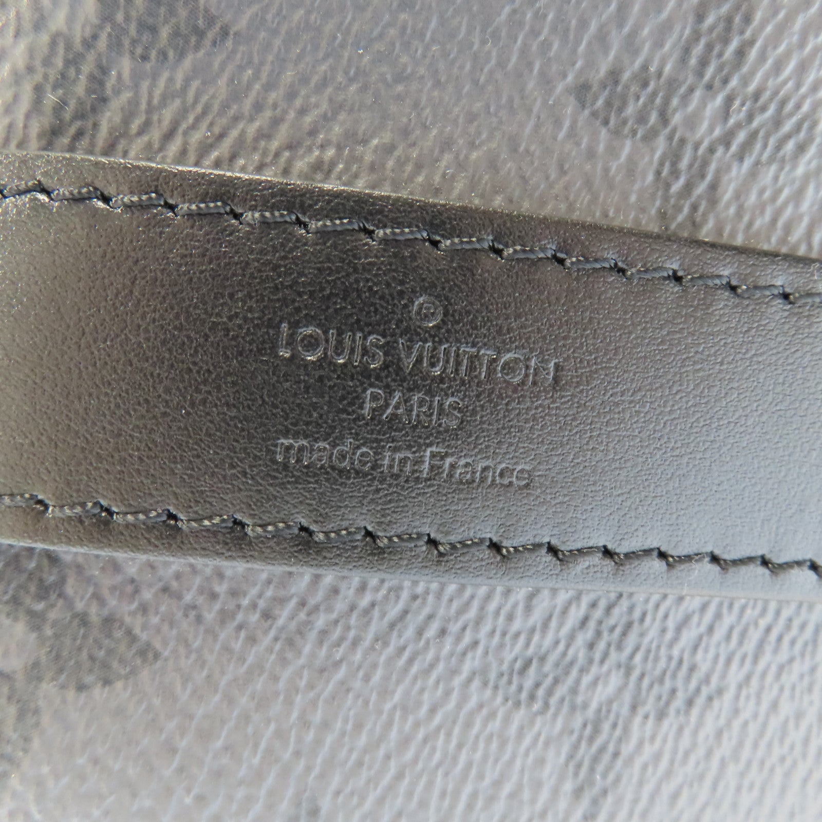 LOUIS VUITTON Monogram Eclipse Keepall Bandouliere 25手挽肩背兩用袋黑色
