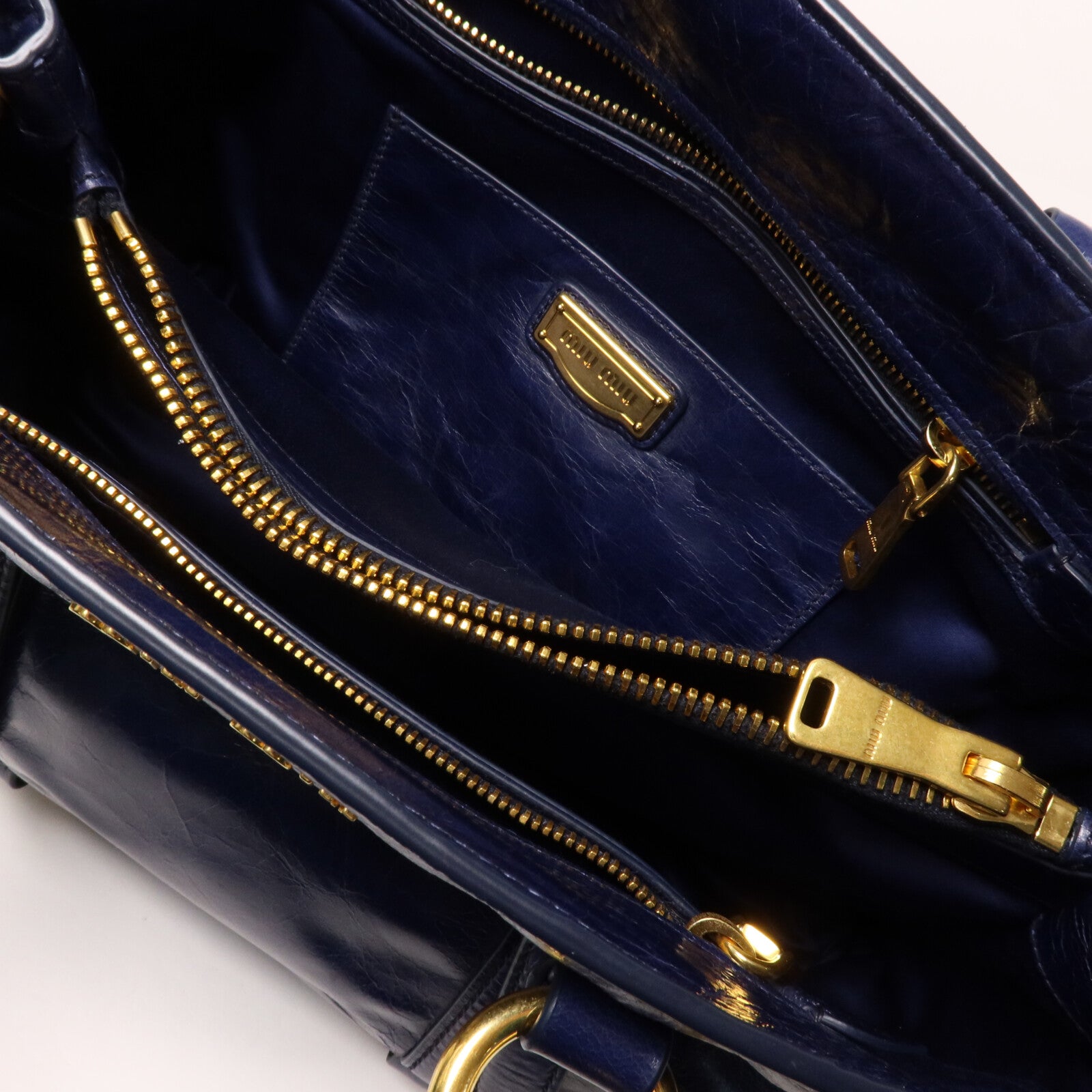 Miu Miu 牛皮皮革Vitello Shine手挽肩背兩用袋