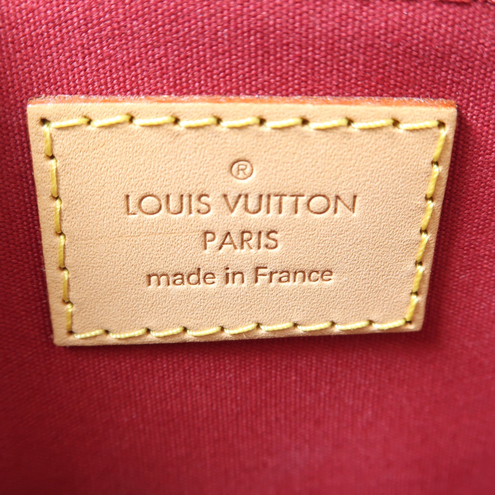 LOUIS VUITTON Vernis Alma BB金扣手挽肩背兩用袋紅色