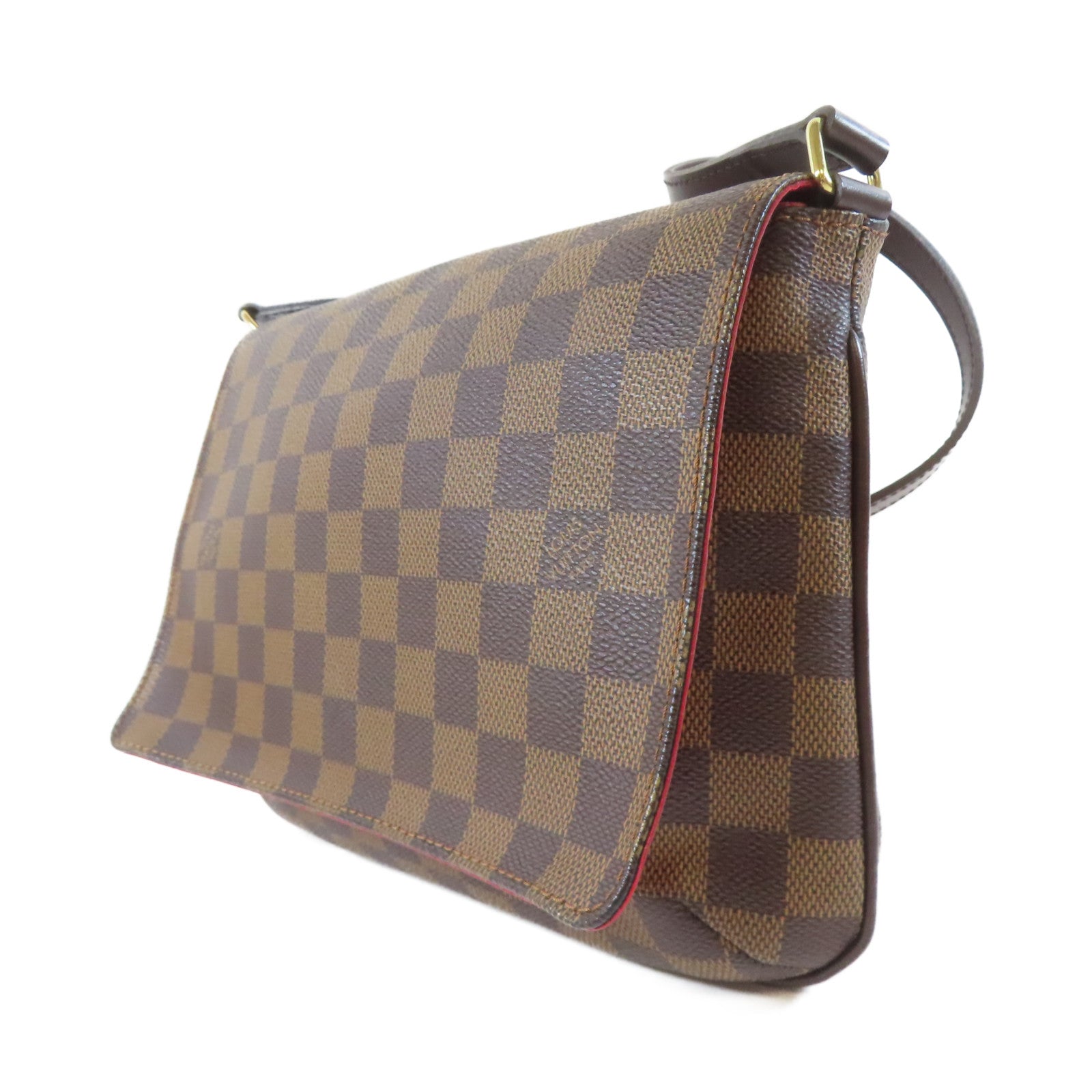 LOUIS VUITTON 【激減優惠】Damier Musette Tango金扣肩背袋啡色
