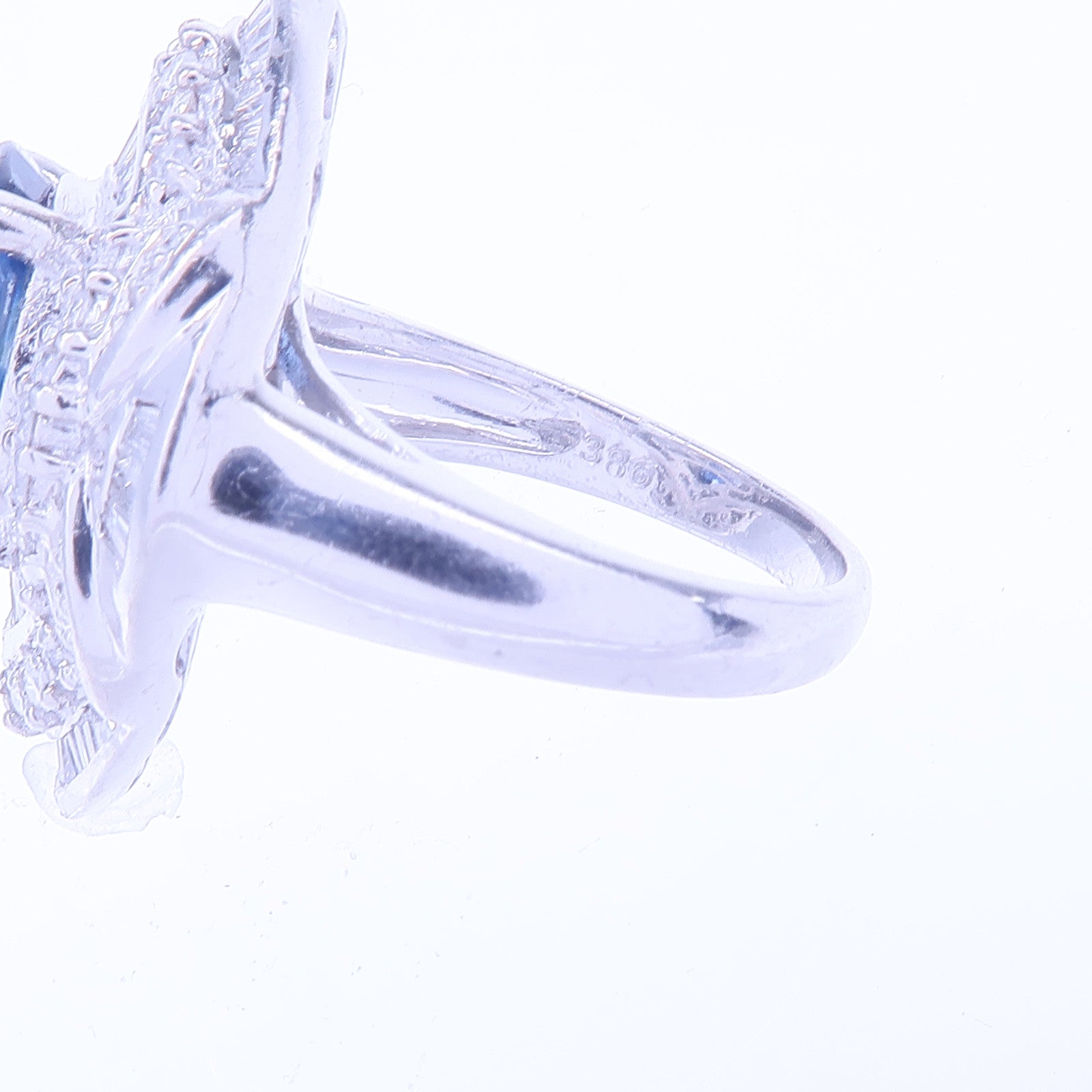 JEWELRY PT900鉑金/藍寶石Sapphire Diamond Ring鑽石戒指US#6