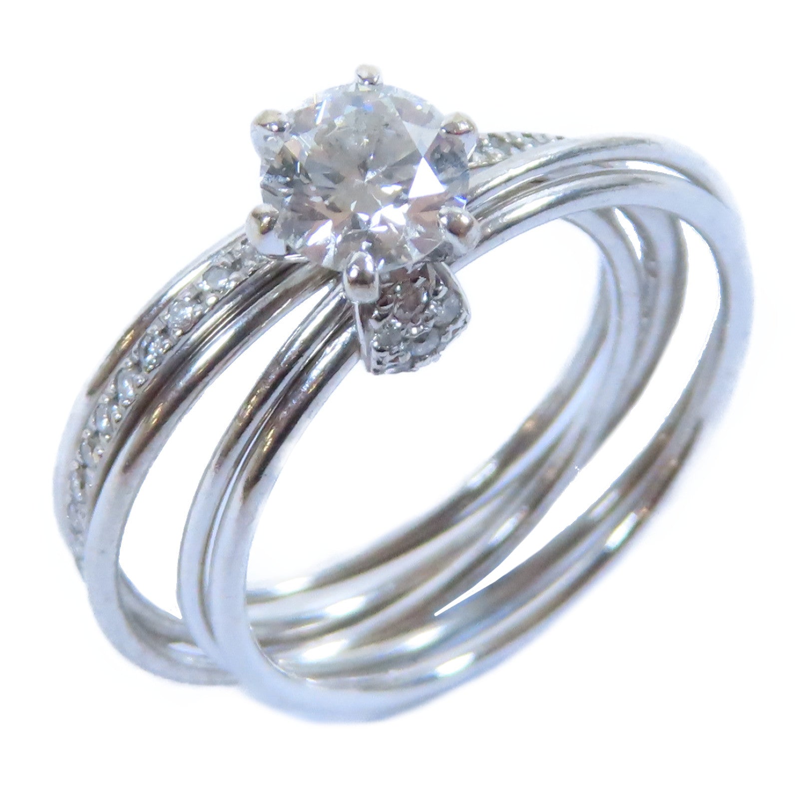 JEWELRY **【激減優惠】18K白金Diamond Ring 0.62ct/0.20ct鑽石戒指US#6