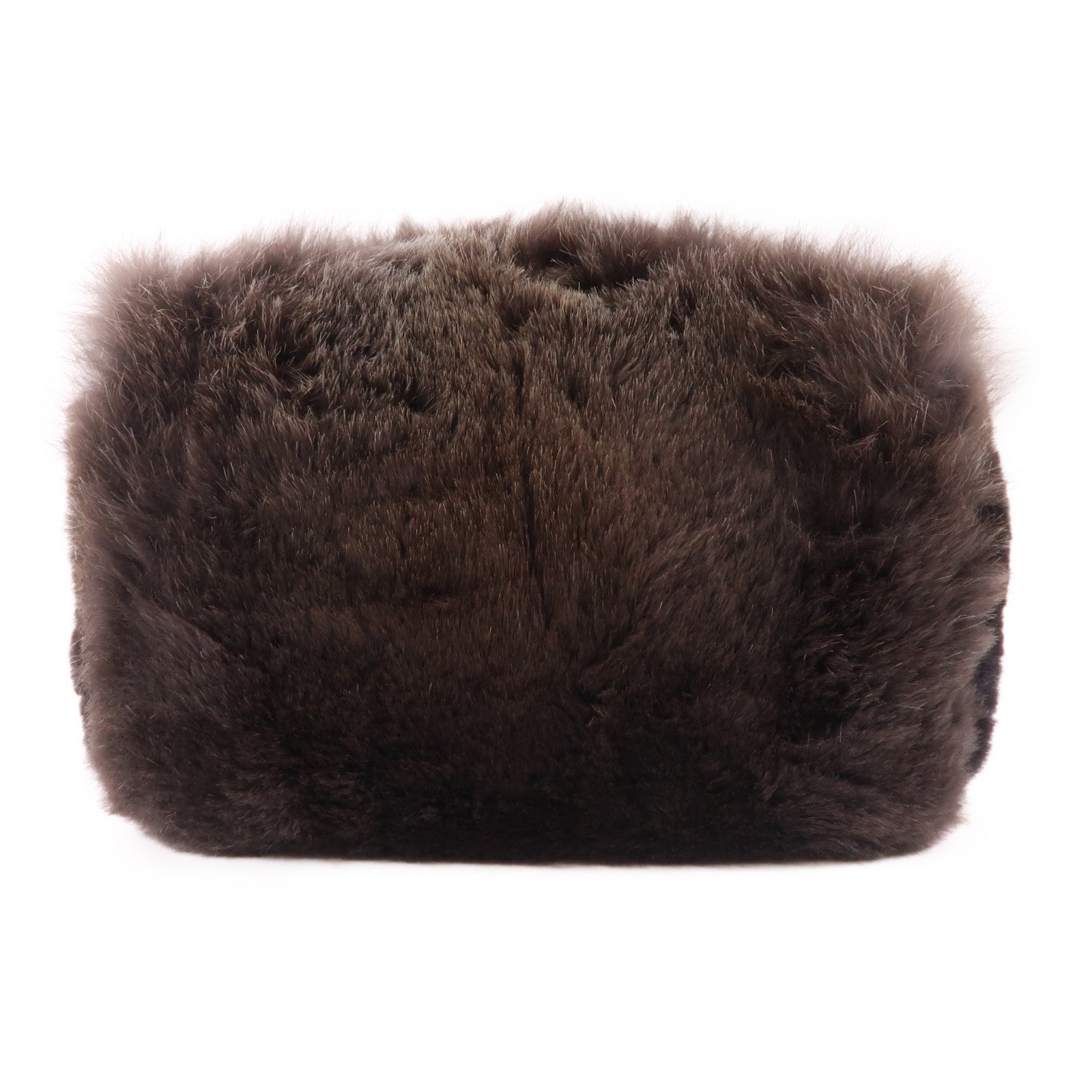 CHANEL 毛皮Fur CC Flap銀扣肩背袋灰色