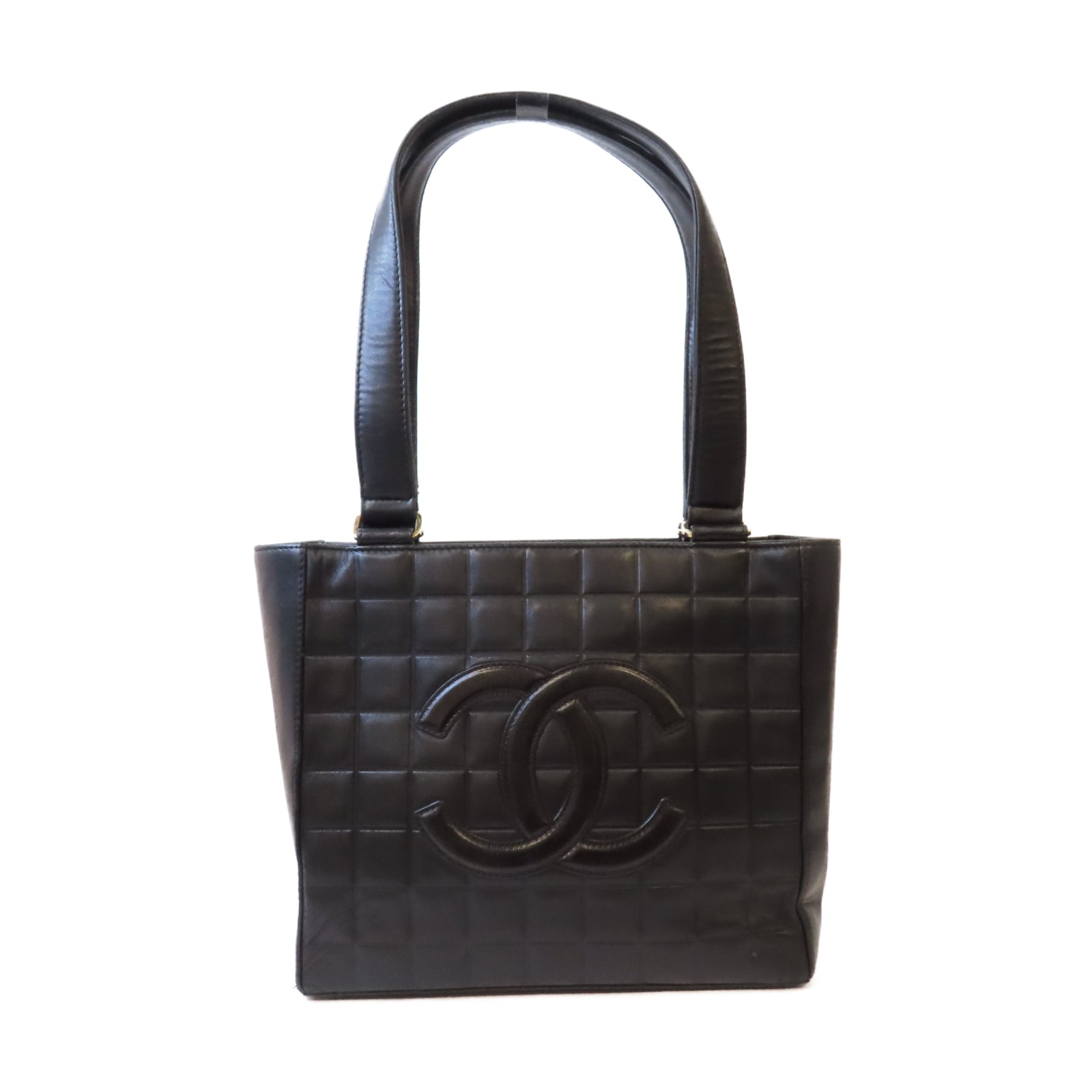 CHANEL 羊皮皮革Shoulder Bag金扣肩背袋黑色