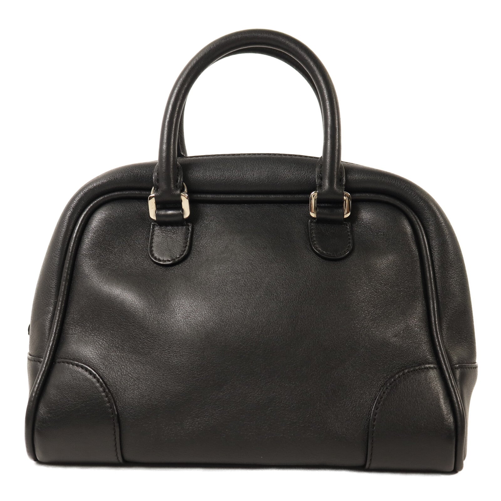 LOEWE 牛皮皮革Amazoha 75銀扣手挽肩背兩用袋