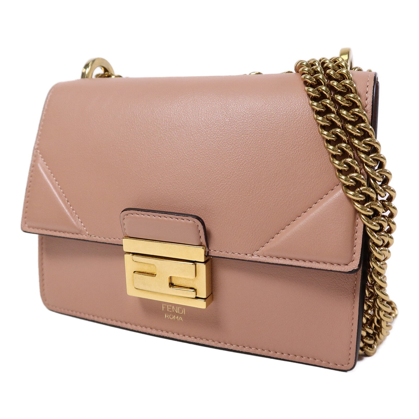 FENDI 羊皮皮革Kan U Shoulder Bag鏈帶肩背袋