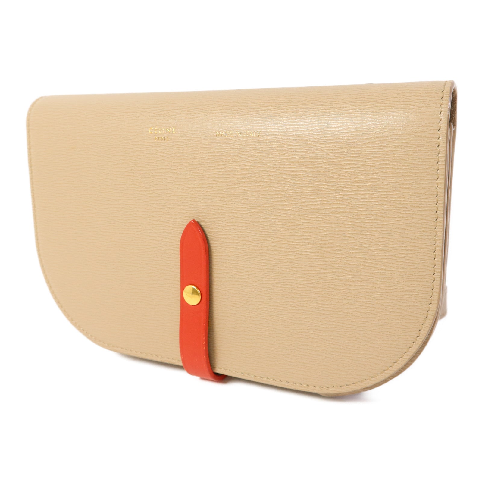 CELINE 牛皮皮革Shoulder Bag金扣肩背袋