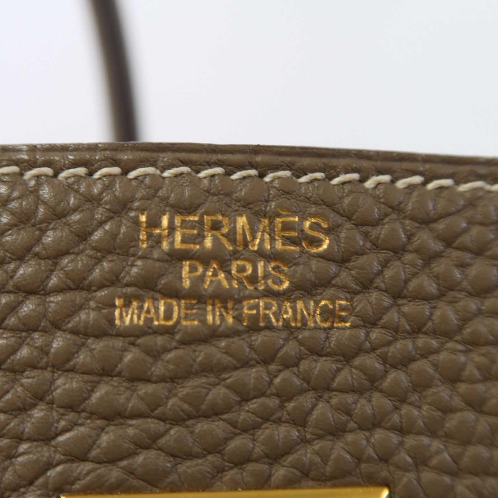 HERMES Togo皮革Birkin 40金扣手挽袋Etoupe/大象灰色