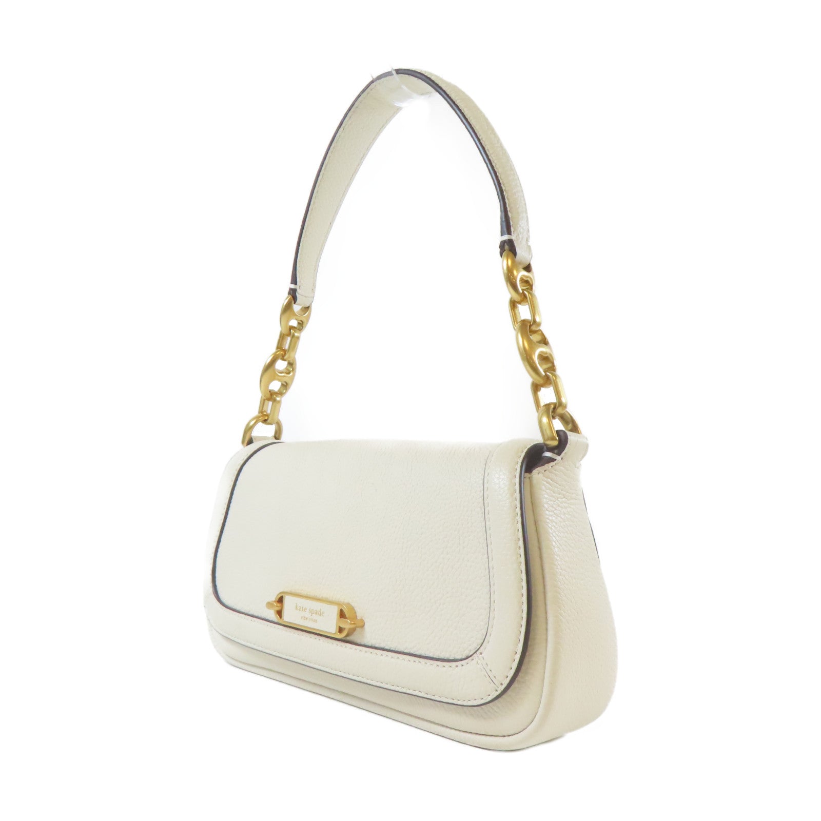 Kate Spade 牛皮皮革Shoulder Bag金扣手挽肩背兩用袋白色