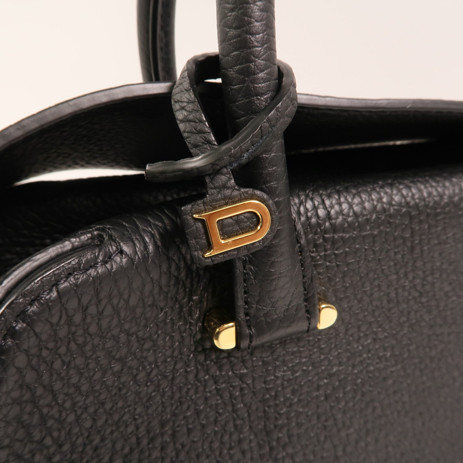 Delvaux 牛皮皮革Cool Box MM金扣手挽肩背兩用袋