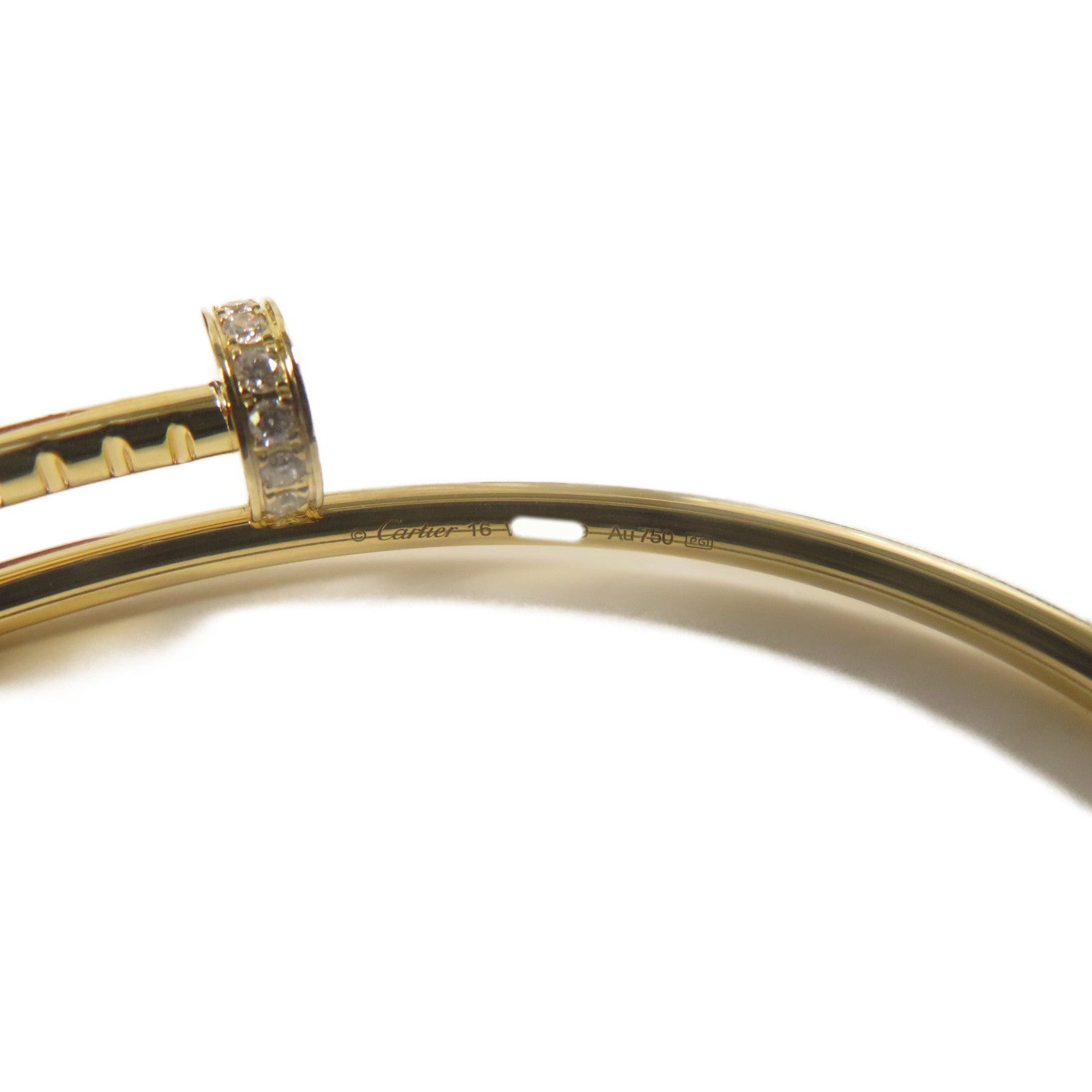 CARTIER 18K黃金Juste Un Clou手鐲金色Cartier#16