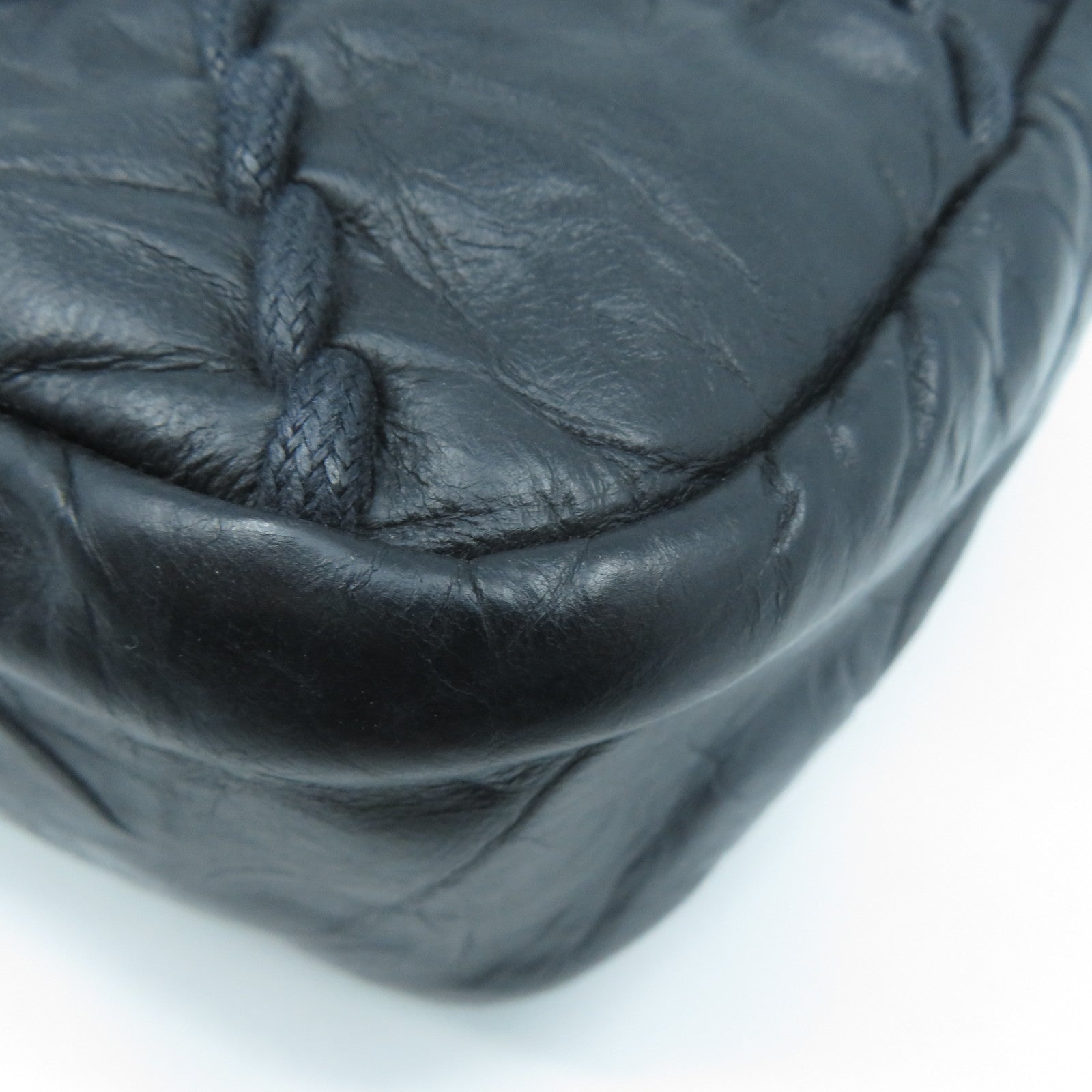 CHANEL 【激減優惠】菱格牛皮皮革Chain Shoulder Bag銀扣鏈帶肩背袋黑色