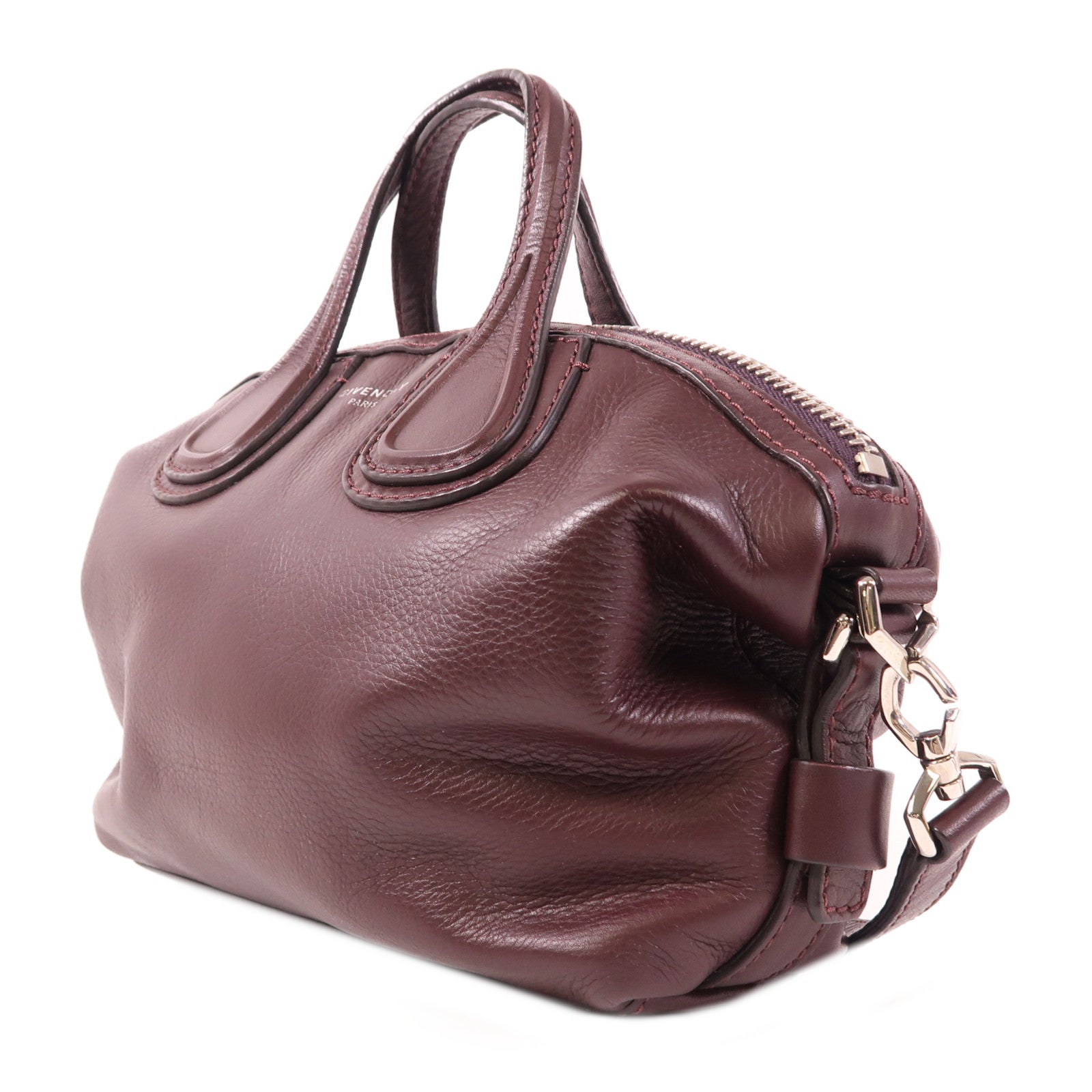 GIVENCHY 牛皮皮革Nightingale Bag銀扣手挽肩背兩用袋