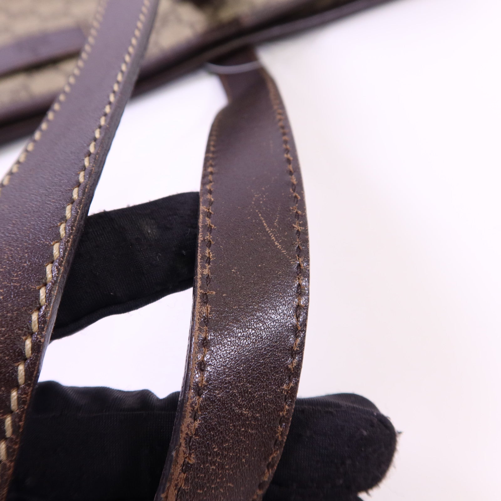 GUCCI 帆布Tote Bag銀扣手挽袋