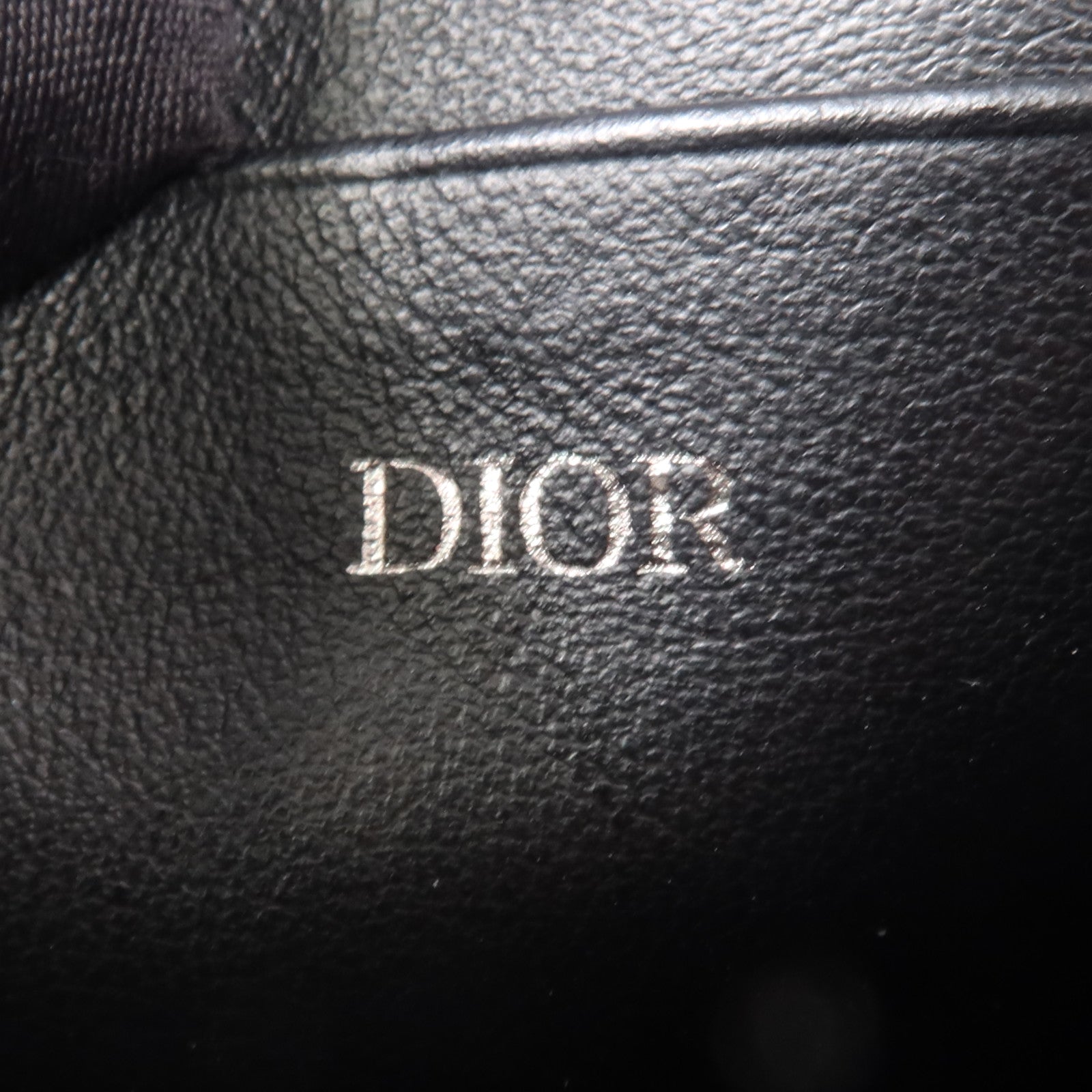 Dior 帆布Oblique Zipped Pouch銀扣肩背袋