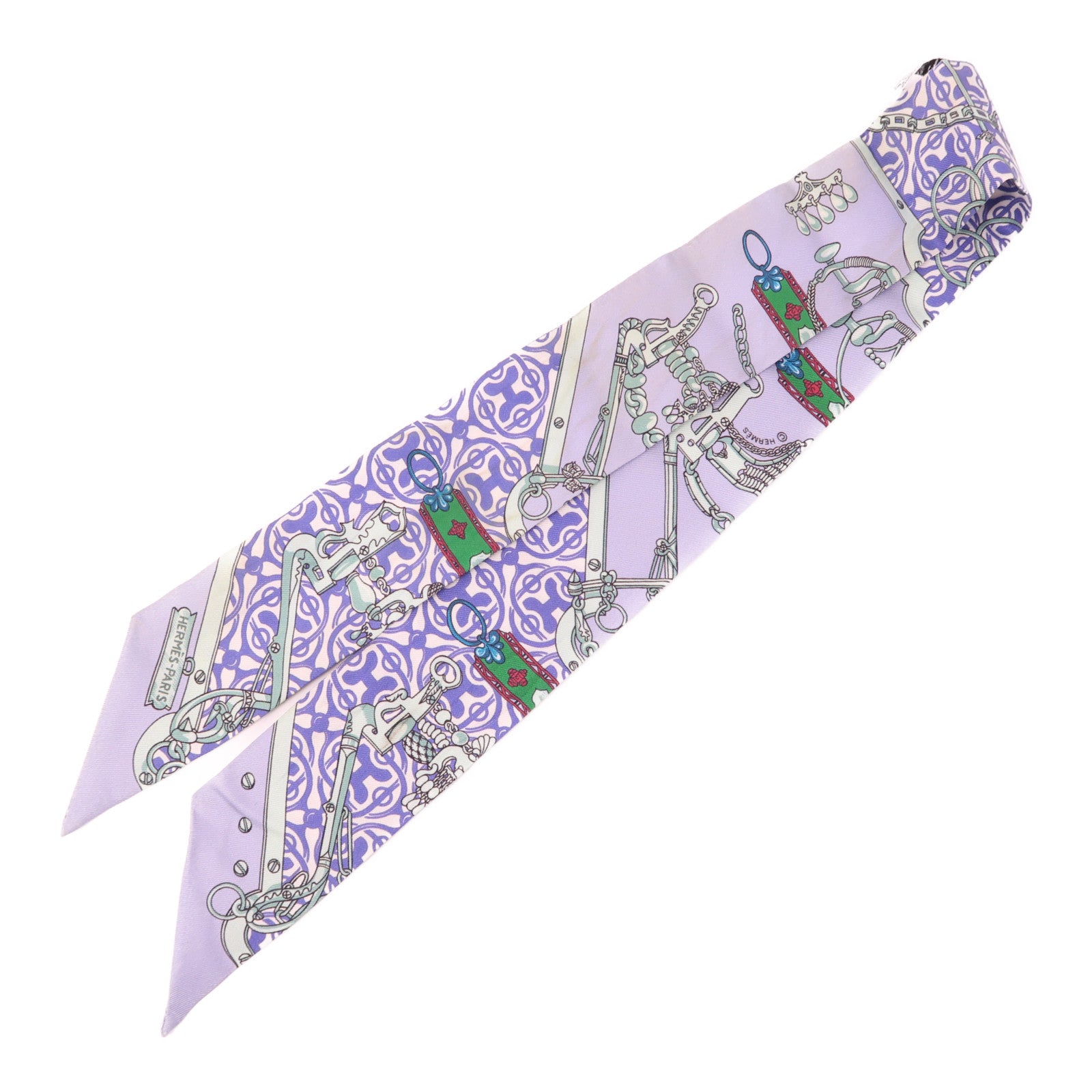 HERMES 絲質Twilly絲巾