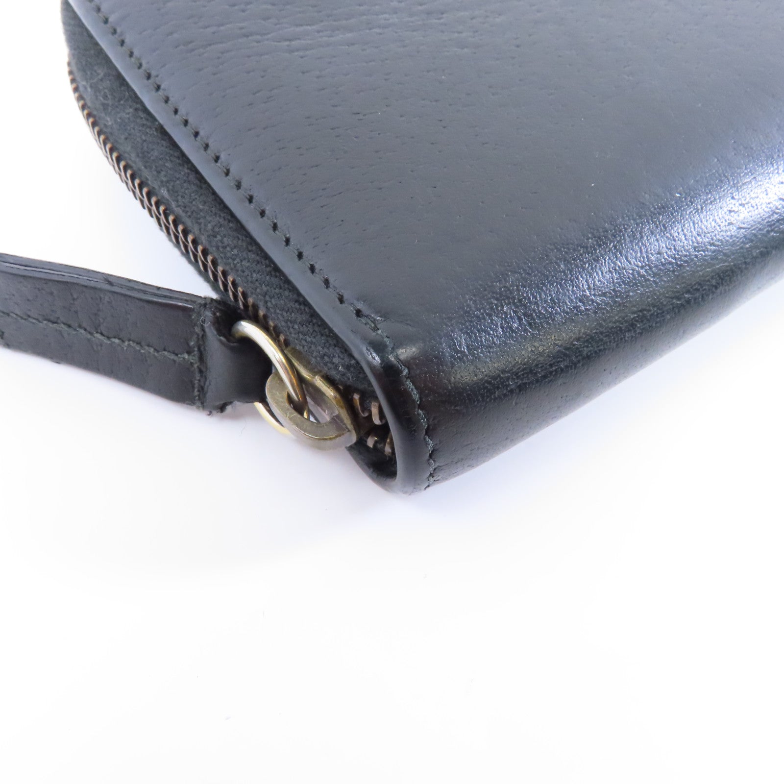 GUCCI 牛皮皮革Zipped Long Wallet金扣長錢包黑色