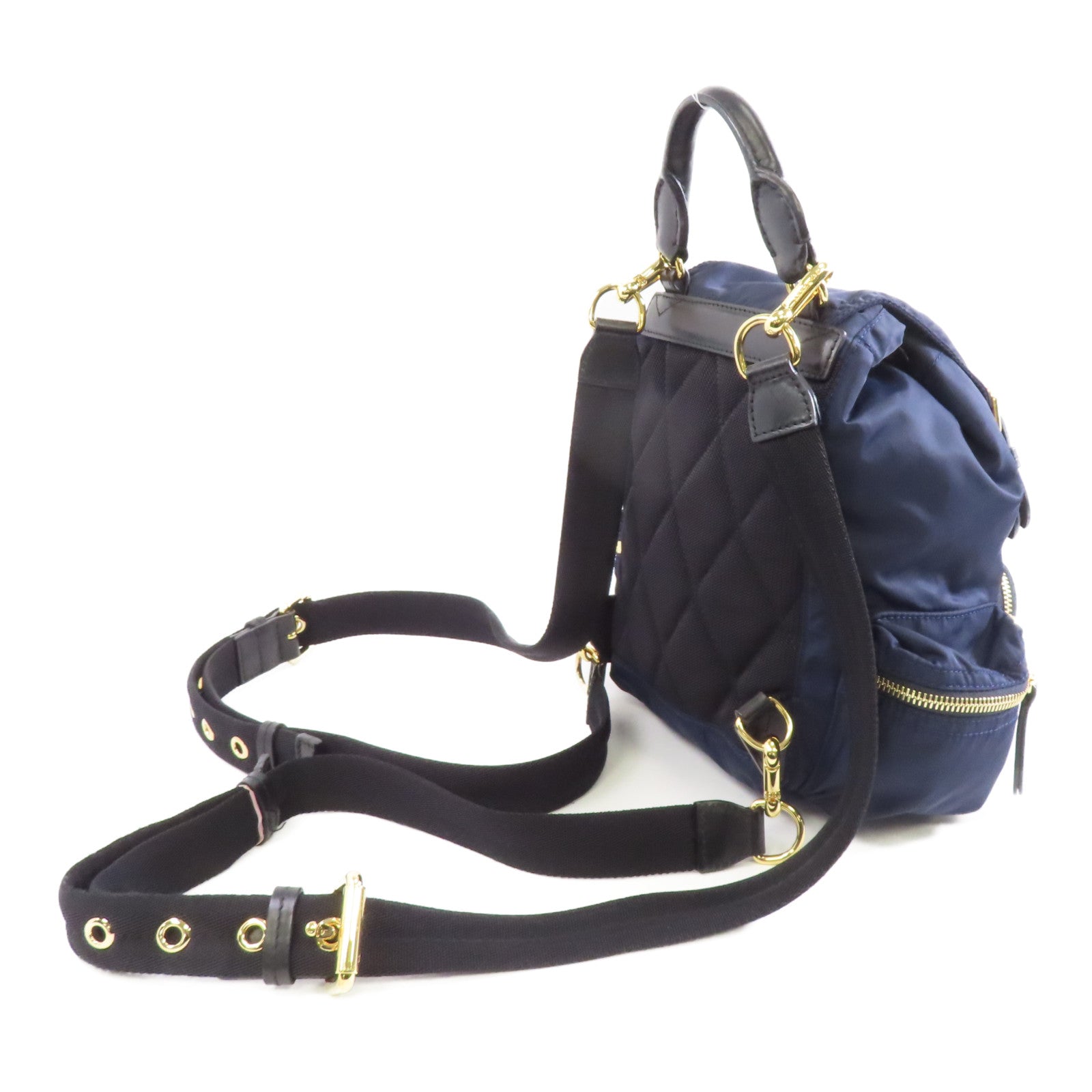 BURBERRY 尼龍Backpack金扣背包深藍色