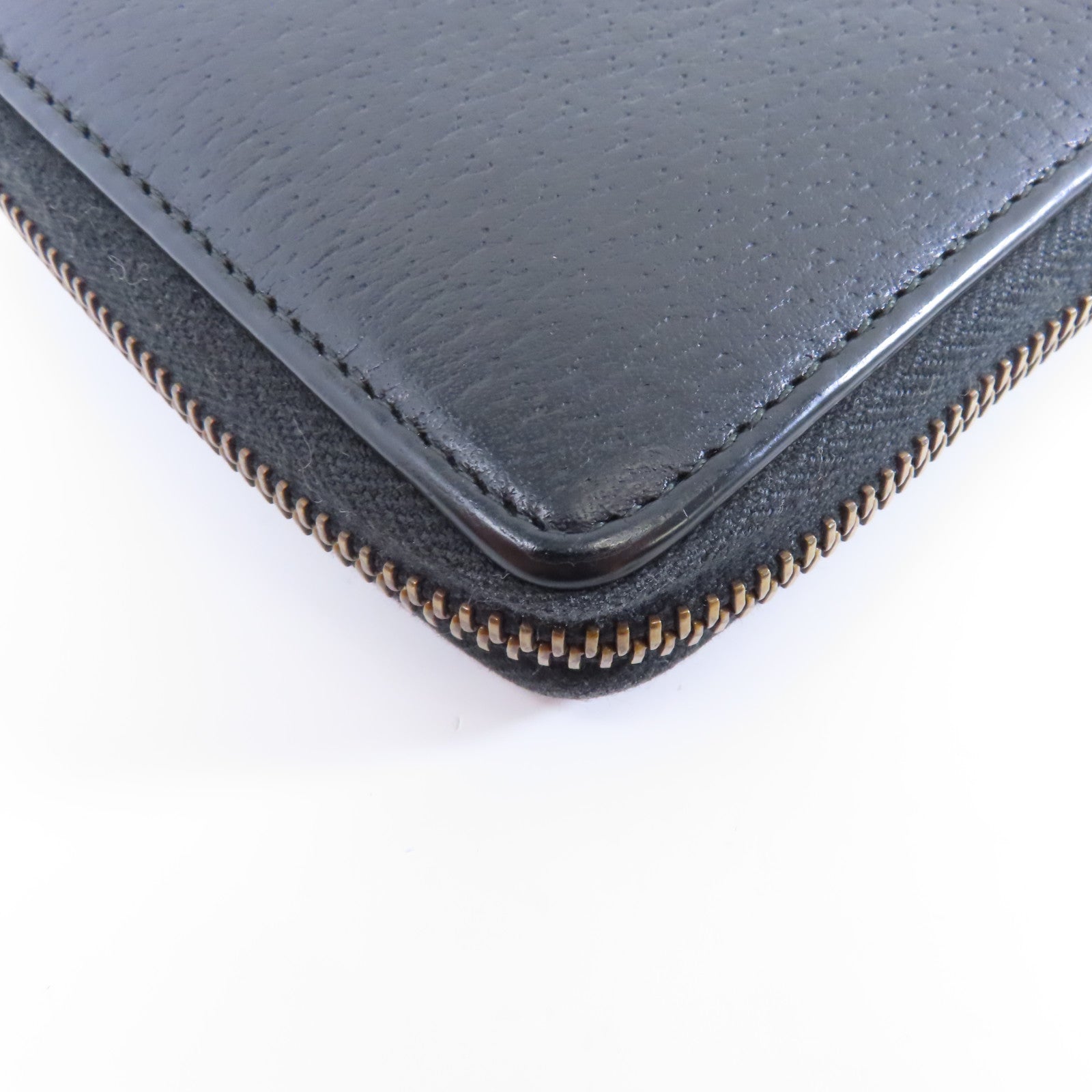 GUCCI 牛皮皮革Zipped Long Wallet金扣長錢包黑色