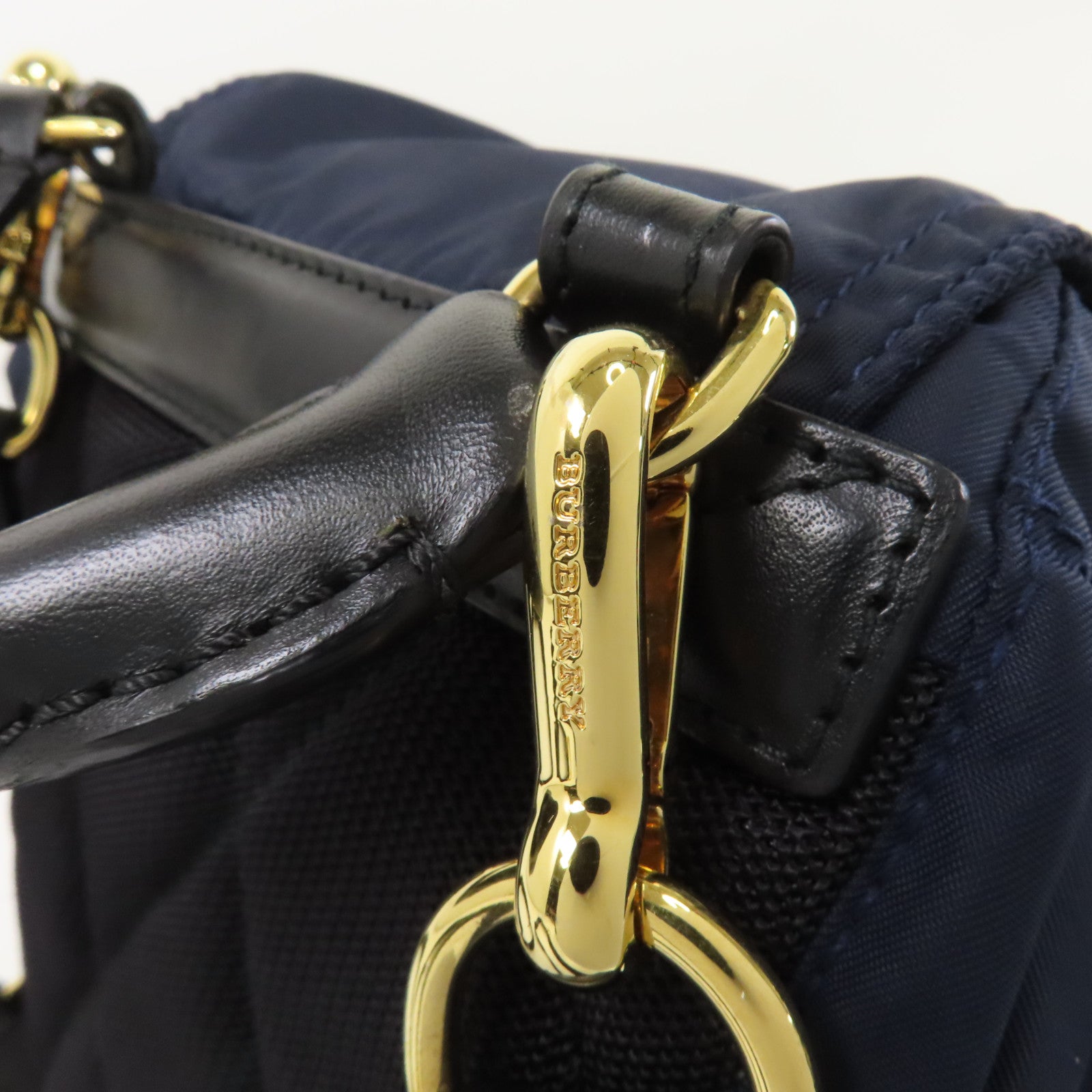 BURBERRY 尼龍Backpack金扣背包深藍色