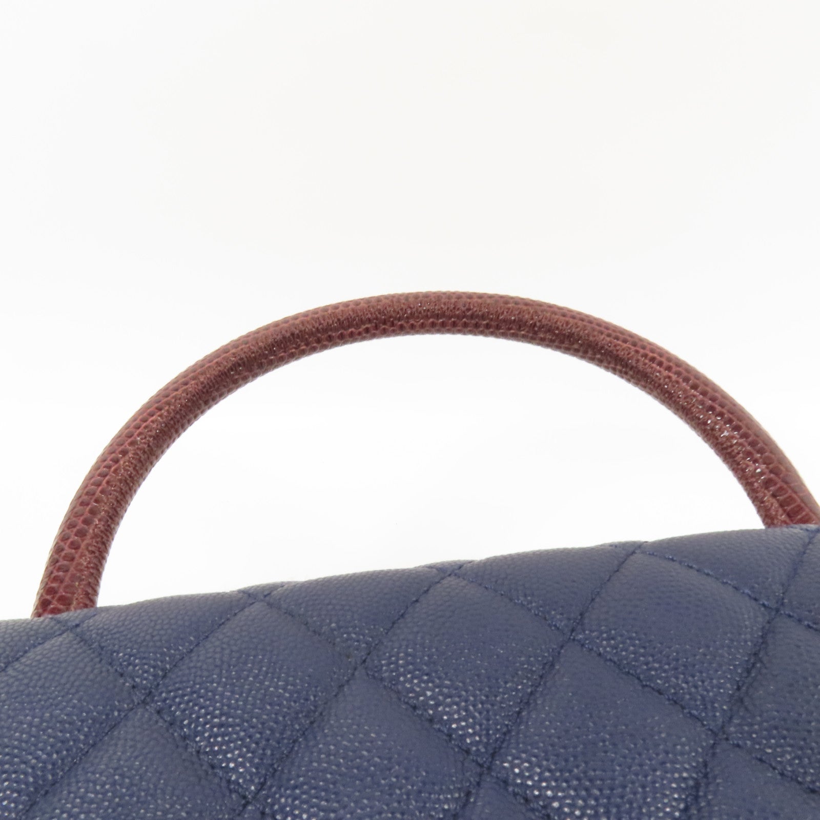 CHANEL 牛皮皮革/蜥蜴皮革Coco Handle Medium手挽肩背兩用袋