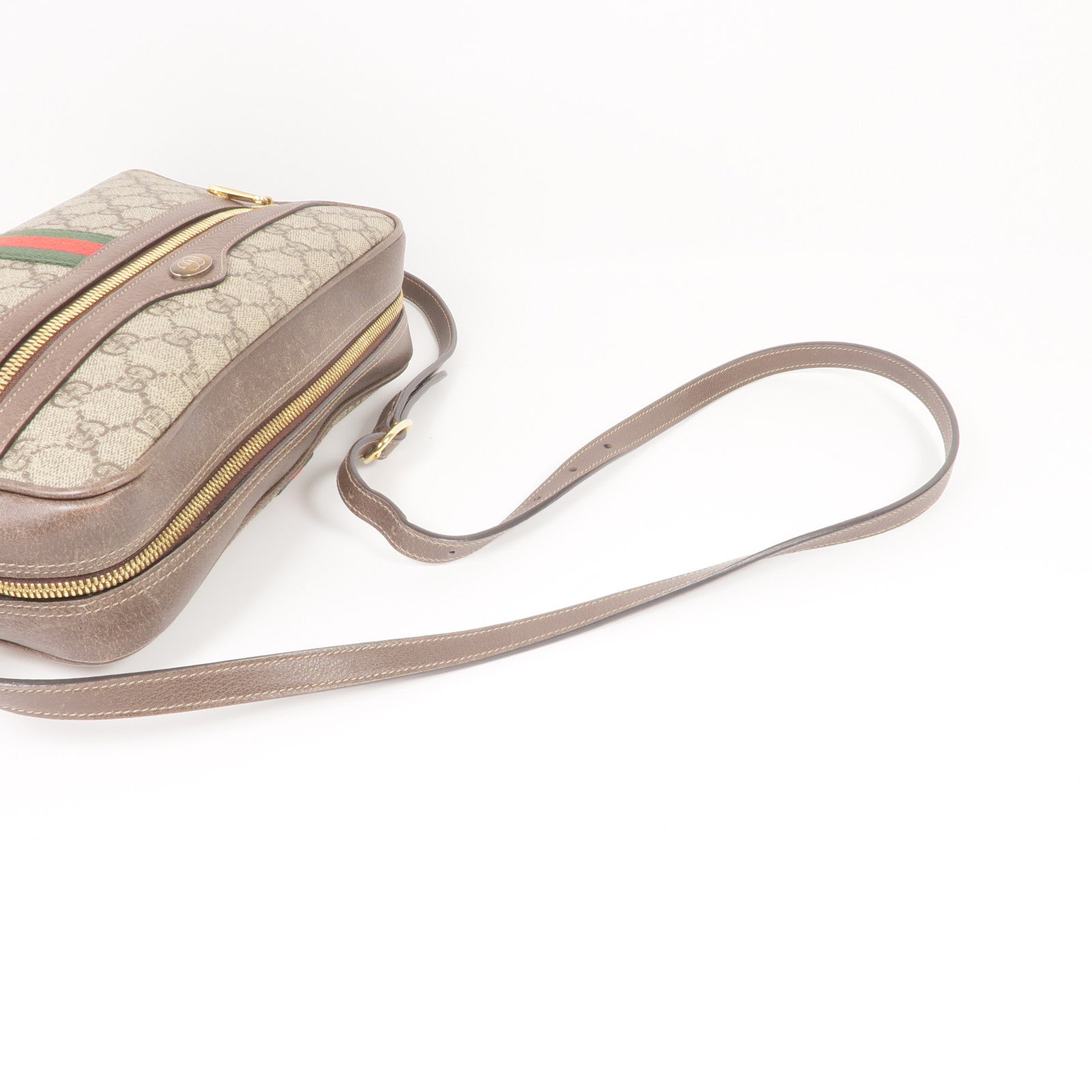 GUCCI 塗層帆布Ophidia Crossbody Bag金扣肩背袋