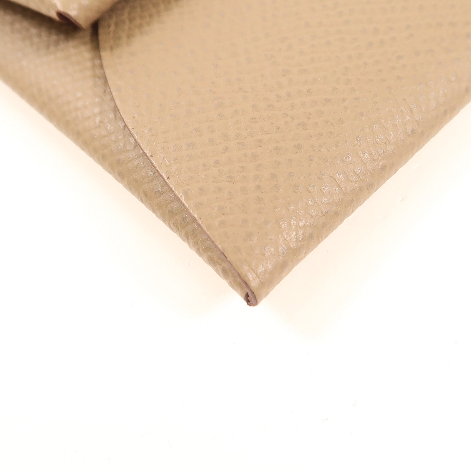 HERMES Epsom皮革Bastia Coins銀扣零錢包Etoupe