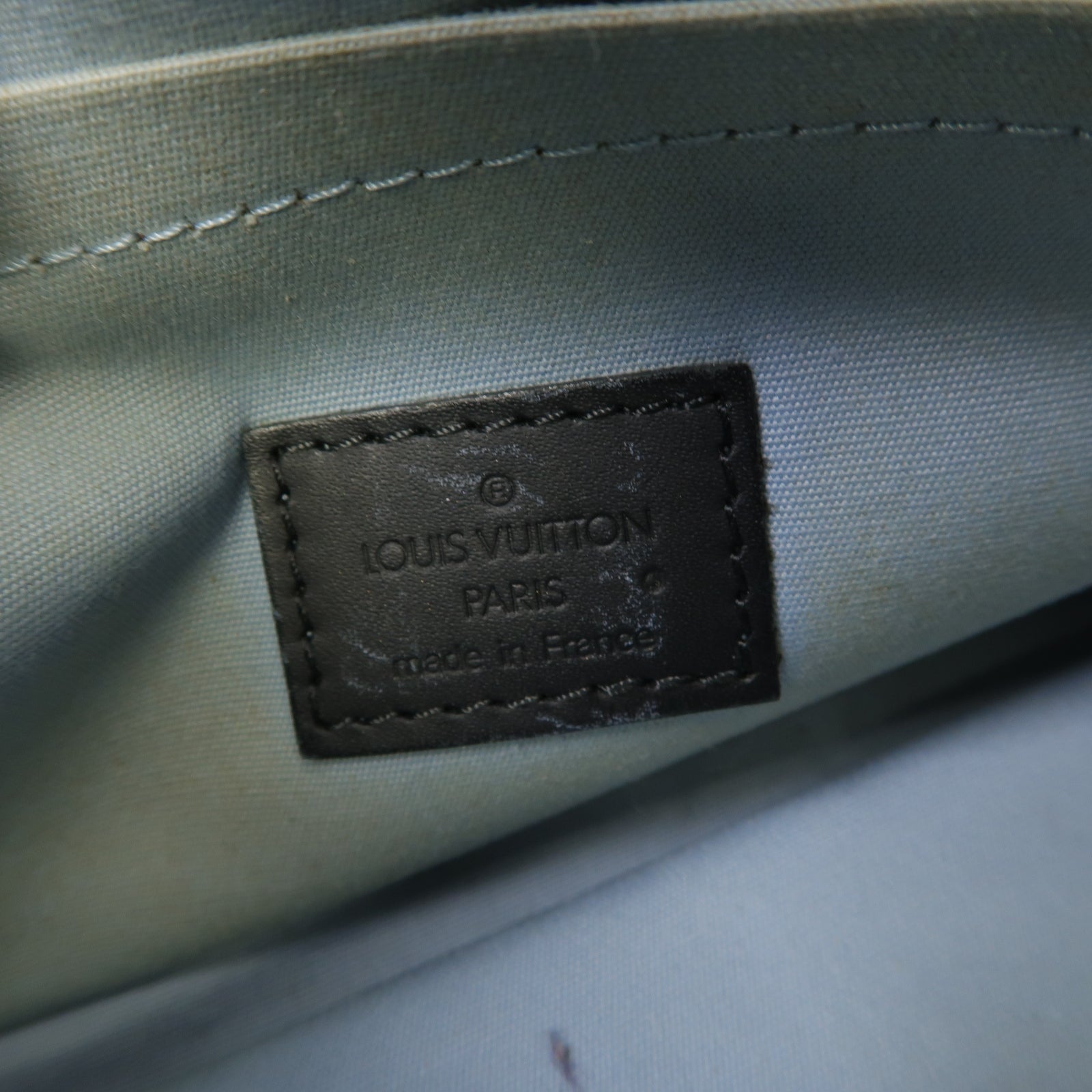 LOUIS VUITTON 【激減優惠】Monogram Mini帆布Pochette金扣肩背袋藍色