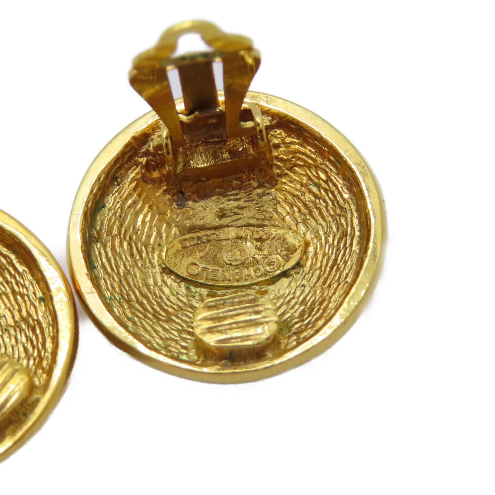CHANEL 金屬Vintage Earrings耳環金色