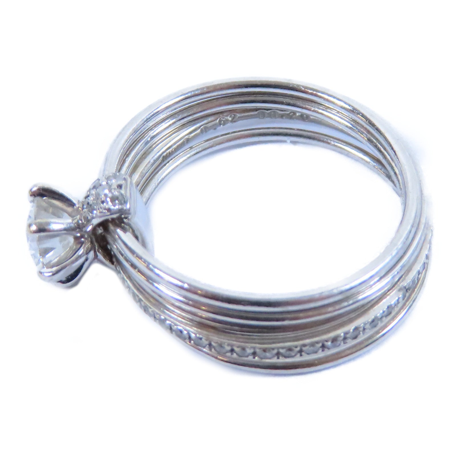 JEWELRY **【激減優惠】18K白金Diamond Ring 0.62ct/0.20ct鑽石戒指US#6