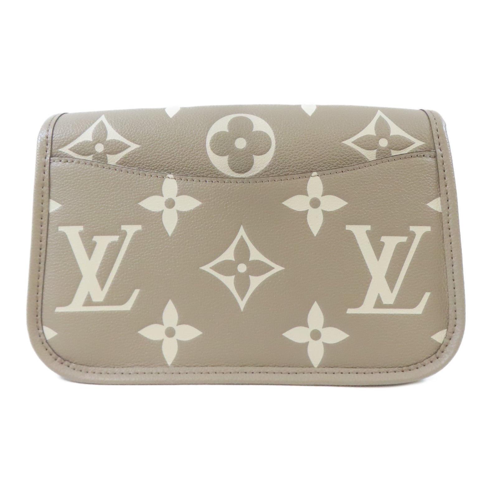 LOUIS VUITTON Monogram Empreinte Diane金扣手挽肩背兩用袋米色